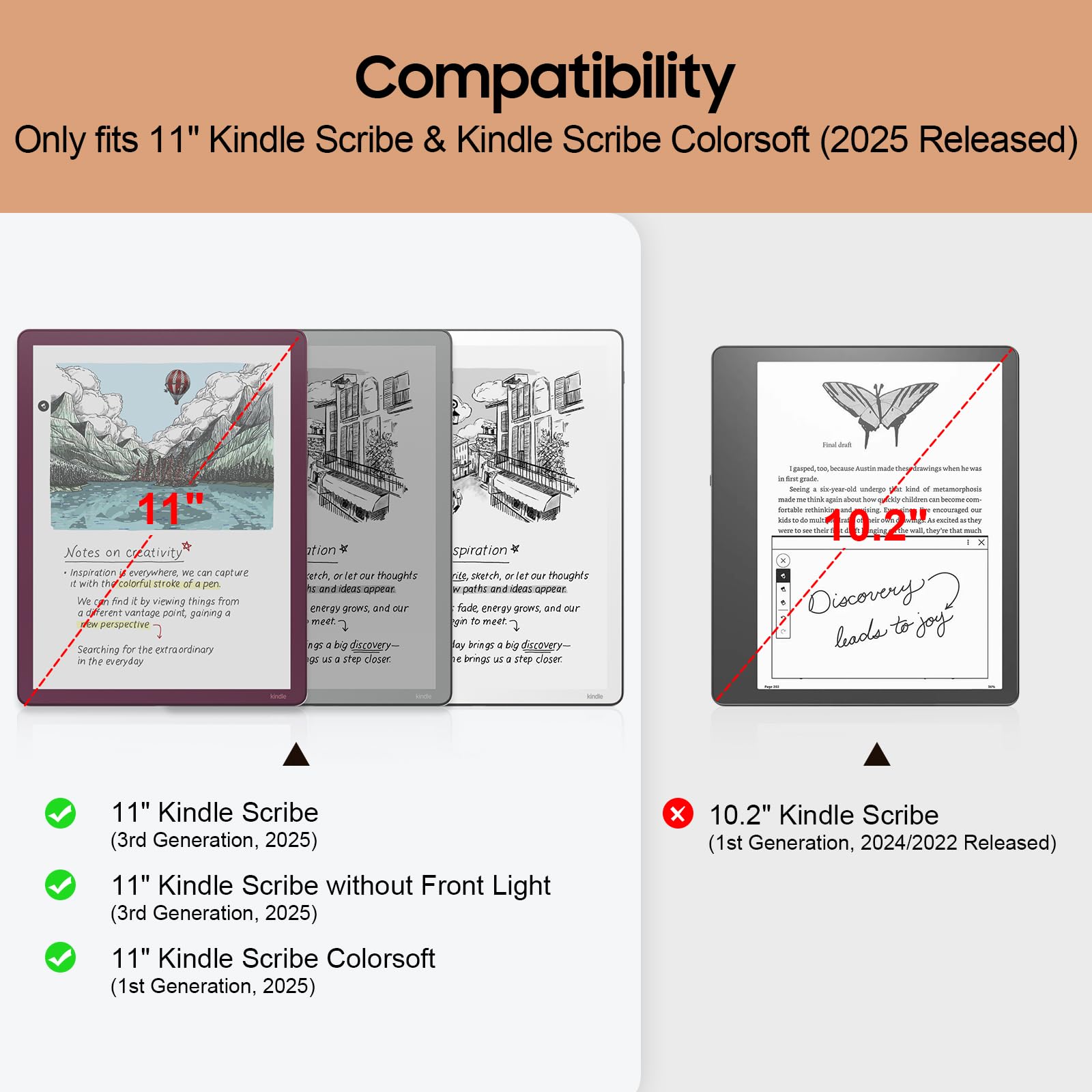 FINTIE Custodia per 11" Kindle Scribe (3ª Generazione, 2025) & Kindle Scribe Colorsoft (1ª Generazion, 2025) - Protettiva Supporto Stand Cover con Slot per schede & Hand Strap, Nero - 2