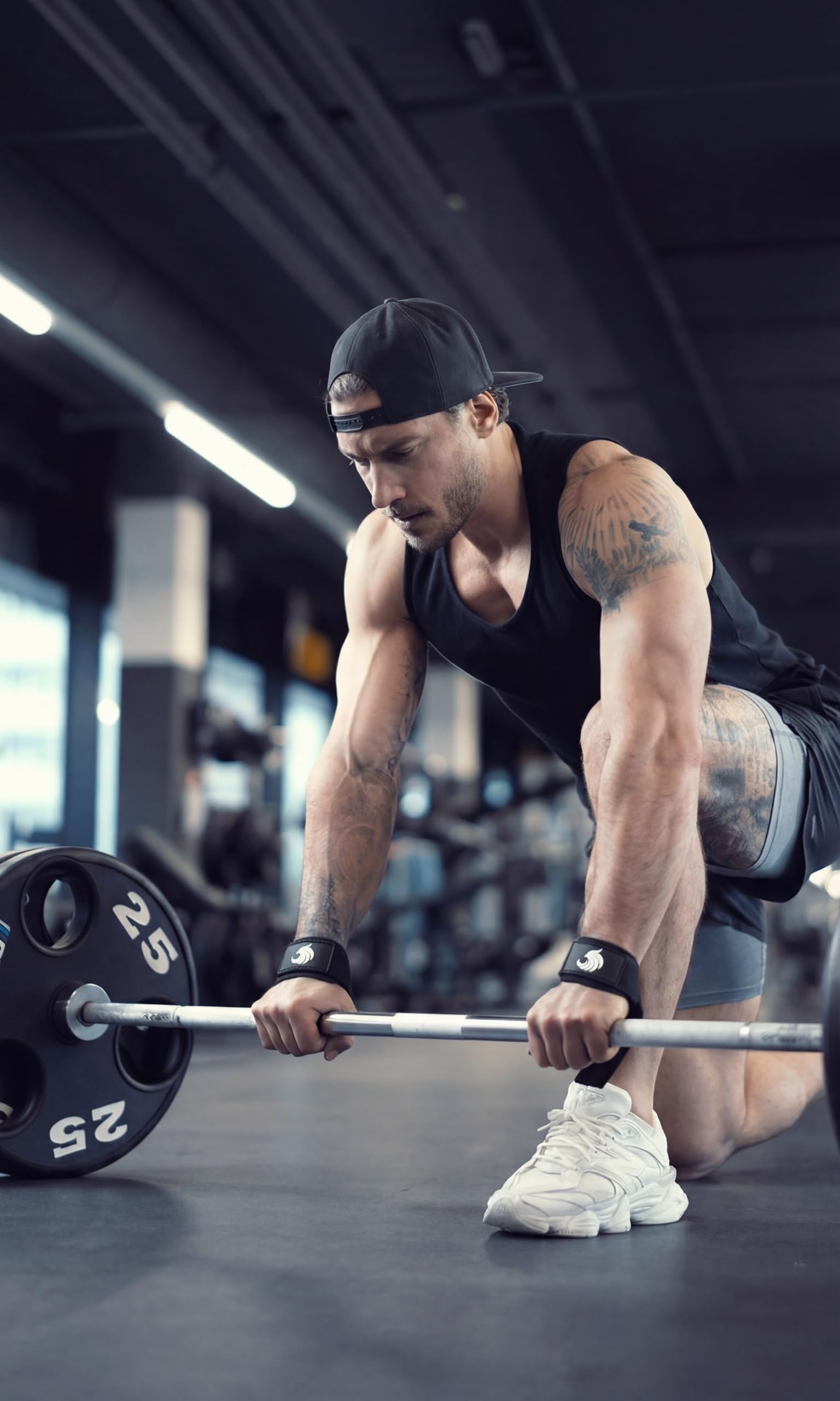 Fitgriff® Paski do podciągania (wyściełane) do treningu siłowego, kulturystyki, fitnessu, martwego ciągu, dla kobiet i mężczyzn (Silicone Grip)