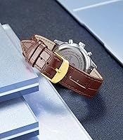 Vista 4 de BINLUN Leather Watch Band Genuine Calfskin Replacement Watch Strap Quick Release Crocodile Pattern 10 Colors 13 Sizes for Men