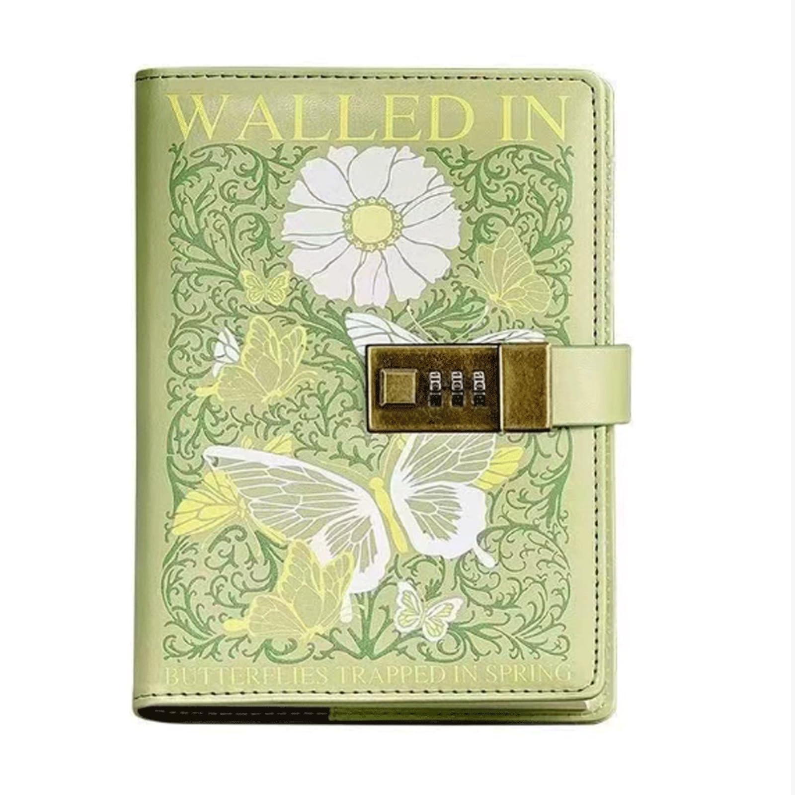 2 cuadernos B6 con cerradura de piel sintética, agenda con contraseña, agenda con cerradura, organizador for hombres y mujeres, 200 x 135 mm