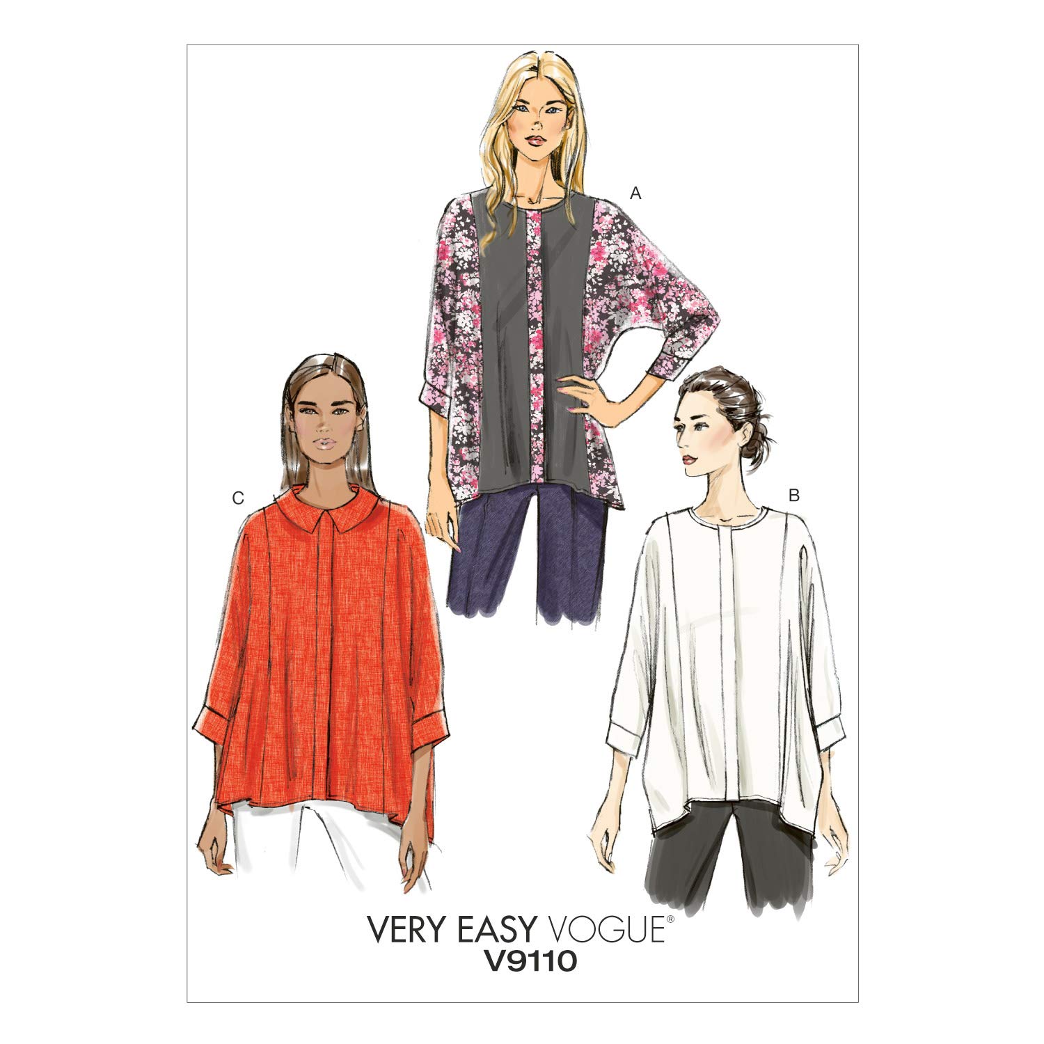 VOGUE PATTERNS 9110 Patrons de Haut pour Femme Taille 42
