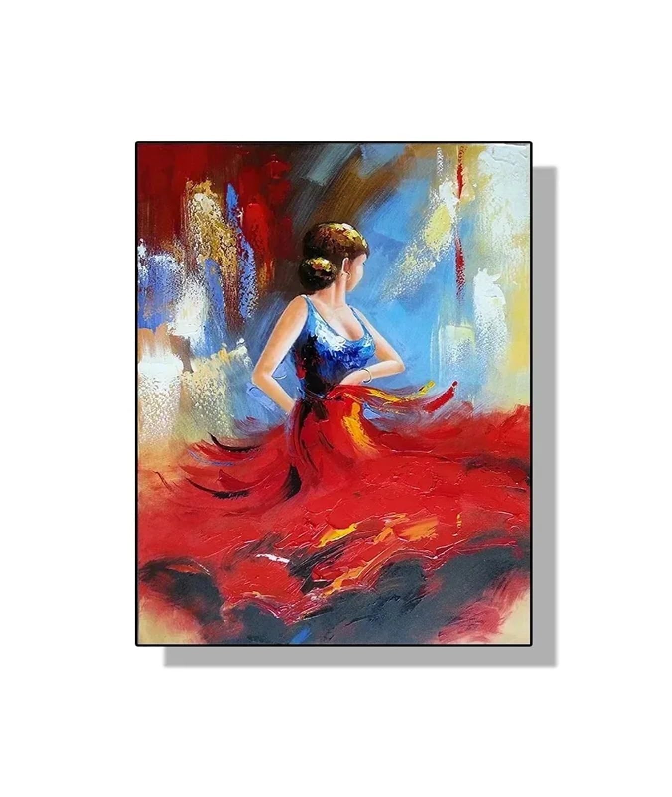 Affiche abstraite de fille dansante pour sublimer l'ambiance de votre décoration de salon
