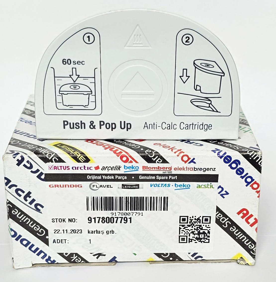 Easyspares Uk White Iron Filter Anti Calc Cartridge Compatible With Beko Sga7126p Steam Generator
