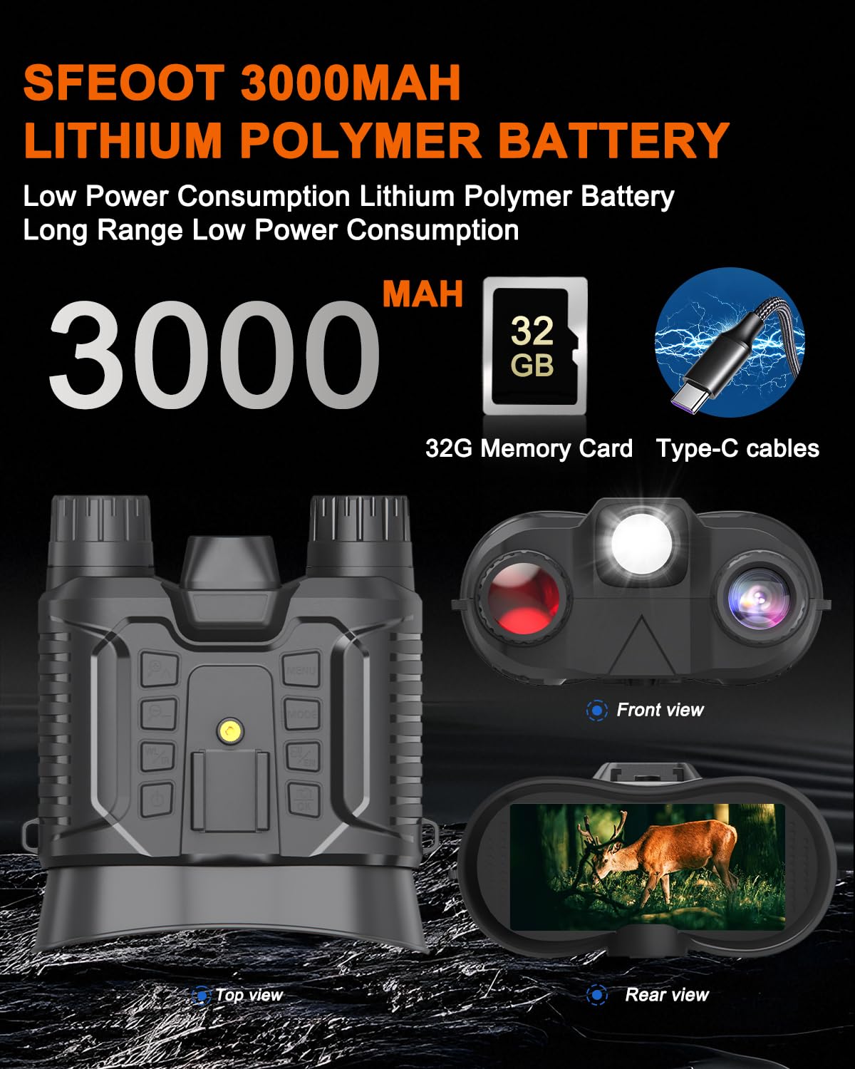 Night Vision Goggles Head Mounted - 4K Night Vision Binoculars 1312ft 8X Digital Zoom, Saves Video and 36M Photos, for Helmets, Long Range IR Night Vision Goggles