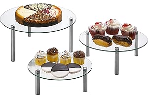 3-Tier Round Glass Cake Riser