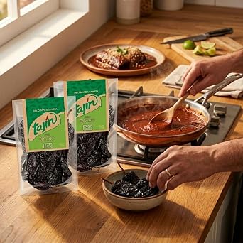 Tajin Mexican Dried Chillies Set | 1 x Guajillo Chillies 75g 1 x Ancho Chilli 75 1 x Arbol Chillies 75 1 x Pasilla Chilli 75g (Ancho 2 Pack)