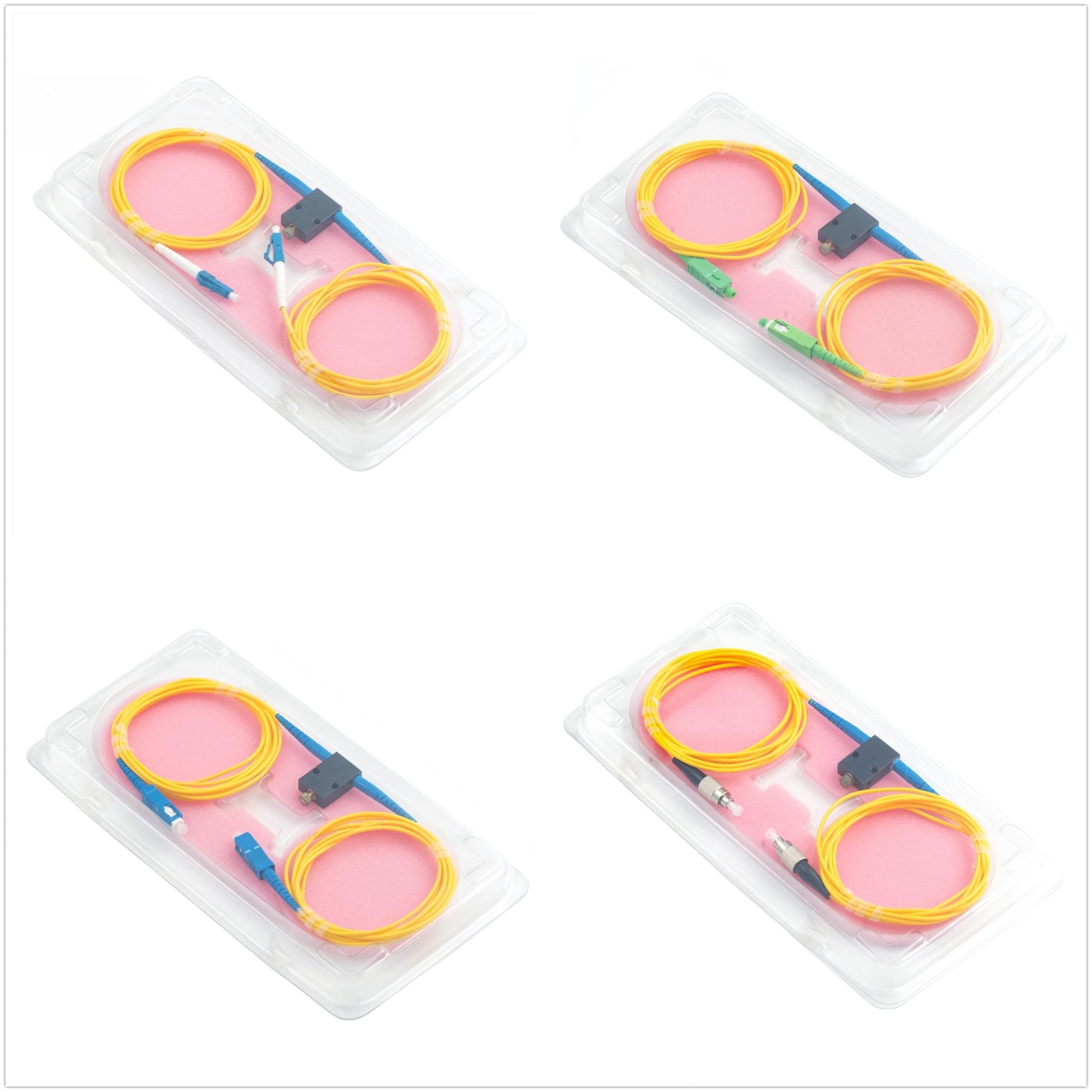 CHB - Attenuatore ottico variabile VOA da 3 metri in cavo a fibra ottica costruito cavo patch 1-50dBm 1310nm 1550nm singolo modo OS2 cavo (SC/UPC - SC/UPC)