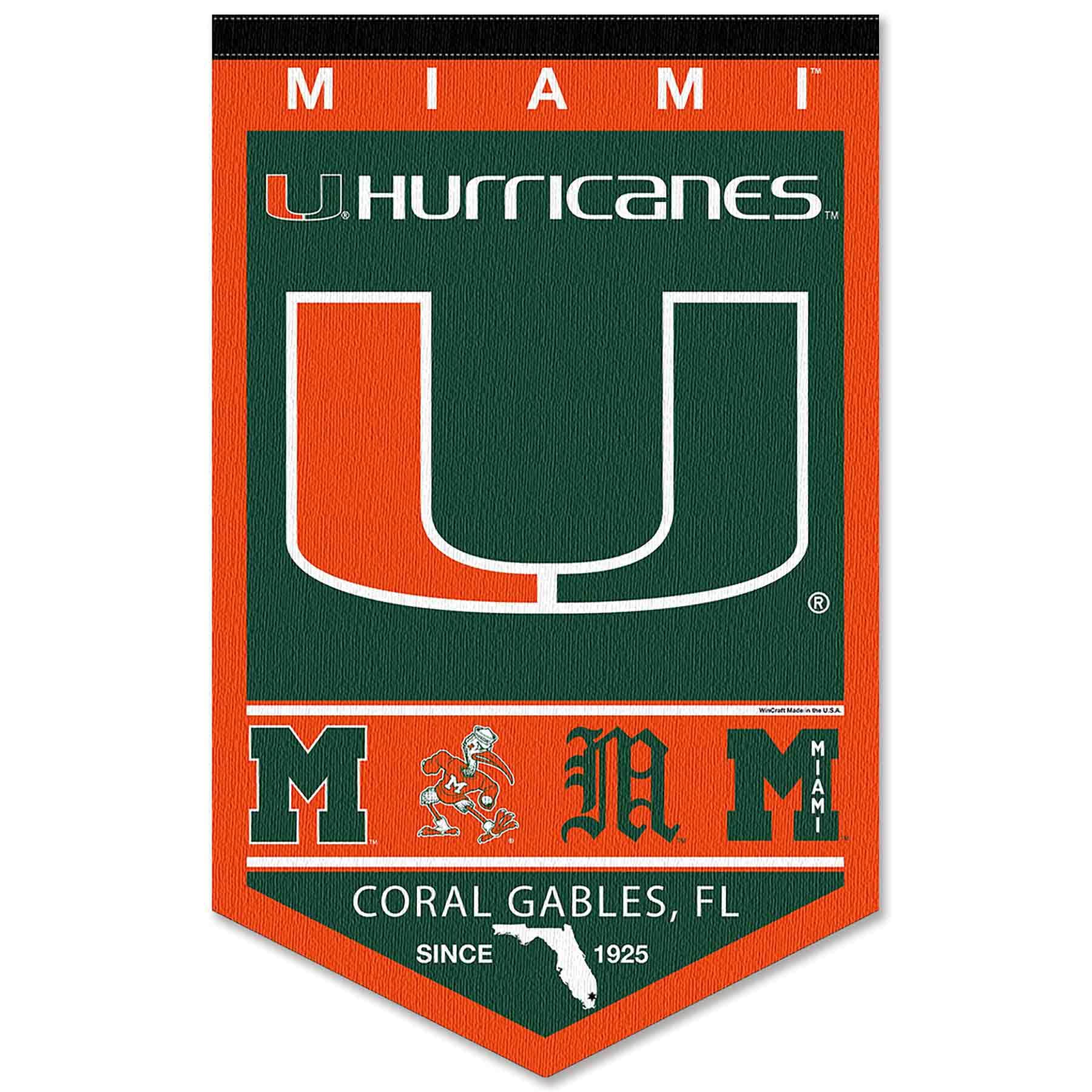 College Flags & Banners Co. Hurricanes Heritage History Banner Pennant