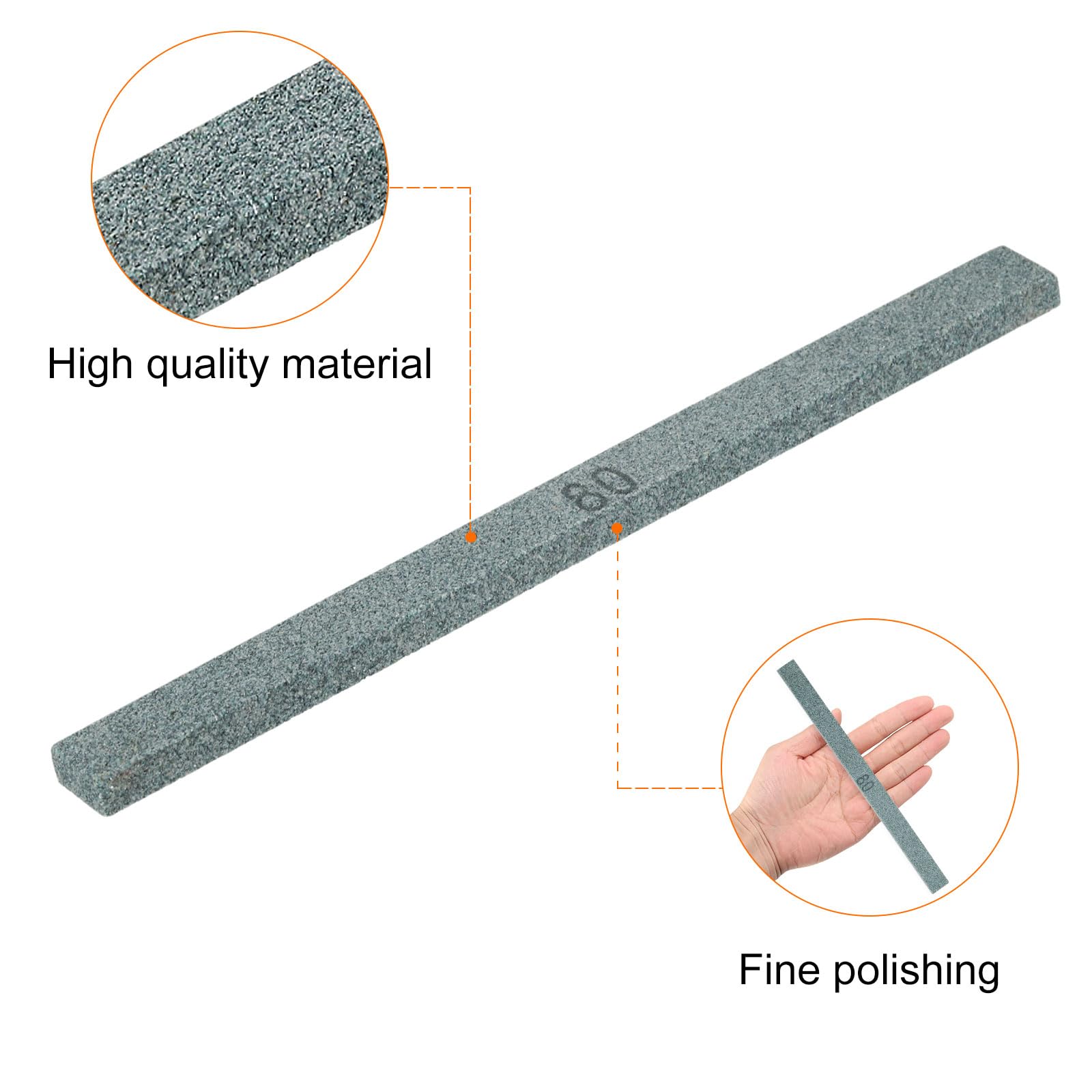 Atoplee Green Silicone Carbon Polishing Sharpening Stone For Ceramic Painted Metal Grinding 80#/150#/240#/400#/600#/800#/1000# [All Grits, 7pcs