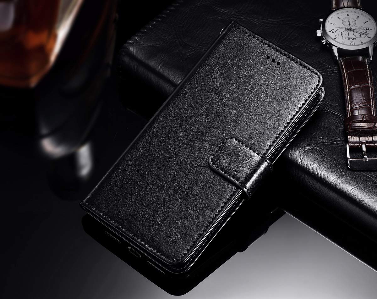 Lankashin Custodia Portafoglio In Vera Pelle Per Ulefone Note 9P – Azzurro, Con Slot Per Schede E Chiusura Magnetica, Antiurto