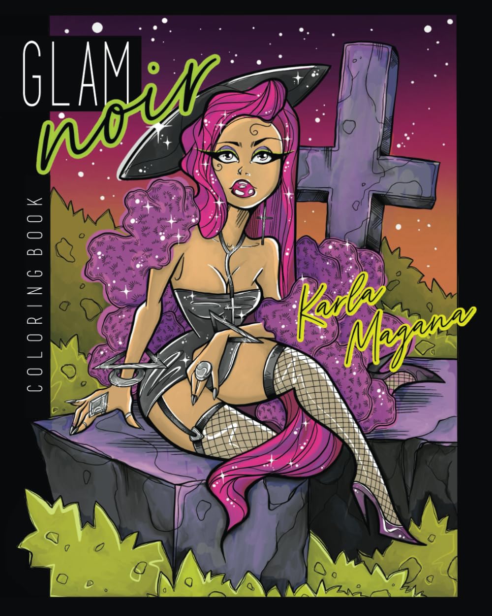 Glam Noir Coloring Book