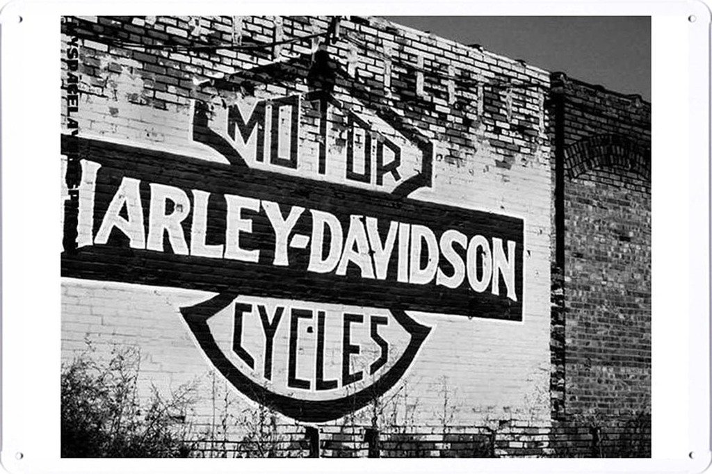 Wall Print Harley Davidson Motorcycles 7.8"x11.8" Tin Poster Metal Plate Wall Decor by Abstract Sign