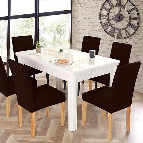 Miniatura 2 de JQinHome - Funda para silla de comedor, alta elasticidad, extraíble, lavable, funda protectora para asiento de silla para casa, fiesta, hotel,