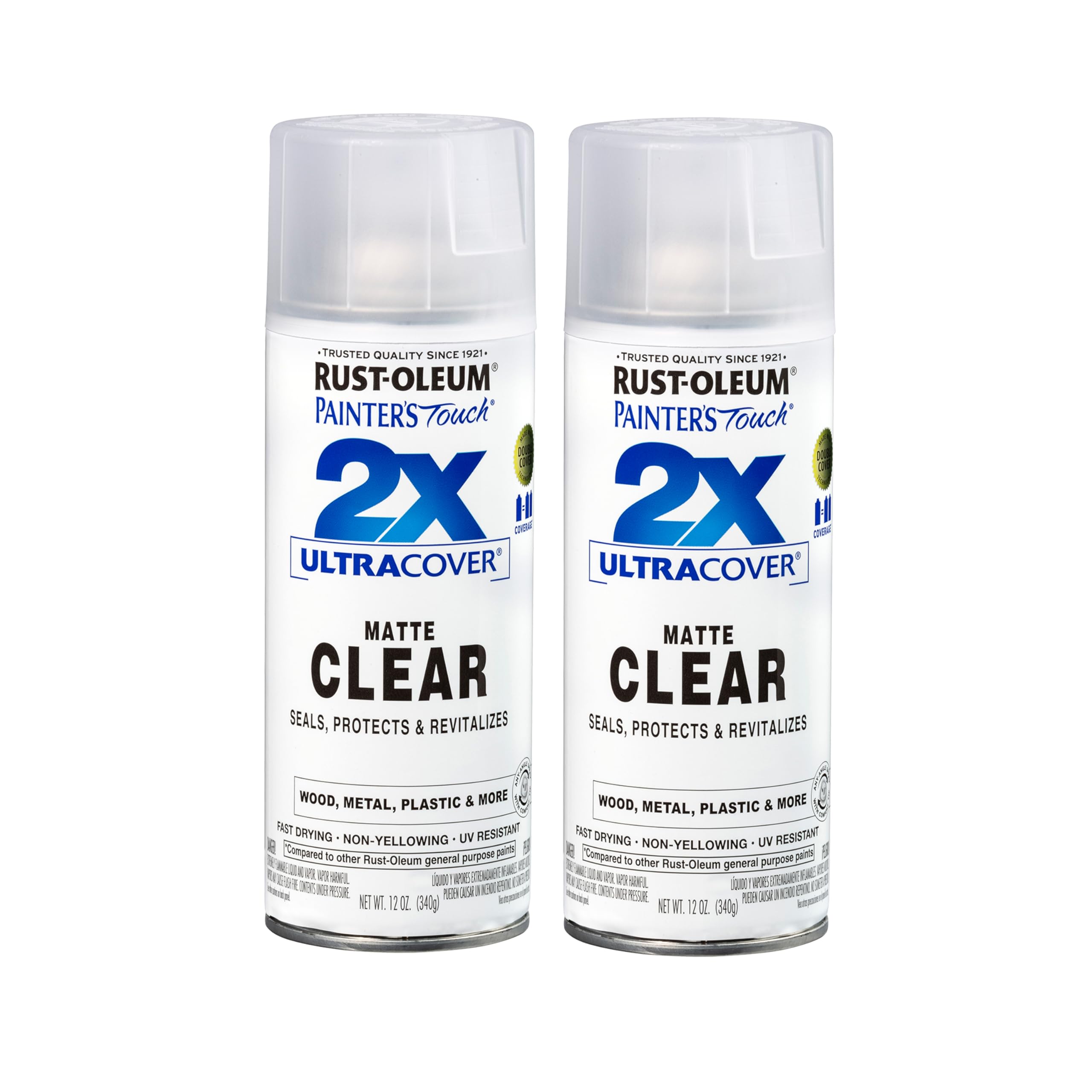 Rust-Oleum Painter's Touch 2X Ultra Cover Spray Paint, Matte Clear