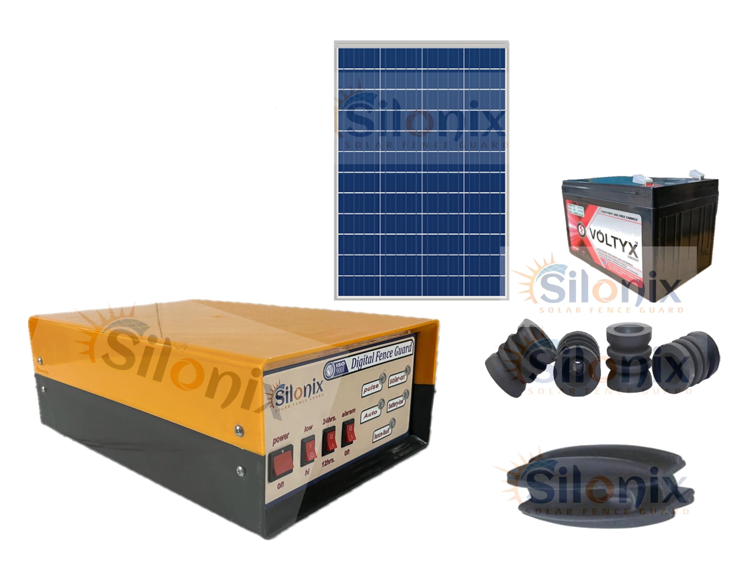 Silonix Solar Zatka Machine Fence Energizer Combo for Agriculture Farms (40 Acer Cover-100 Bigha)|12V 14ah Battery|25pcs Corner100pcs Reel Insulators |BIS Certified Solar Panel 20watt (OB) (B0D492D3XL) Amazon Price History, Amazon Price Tracker