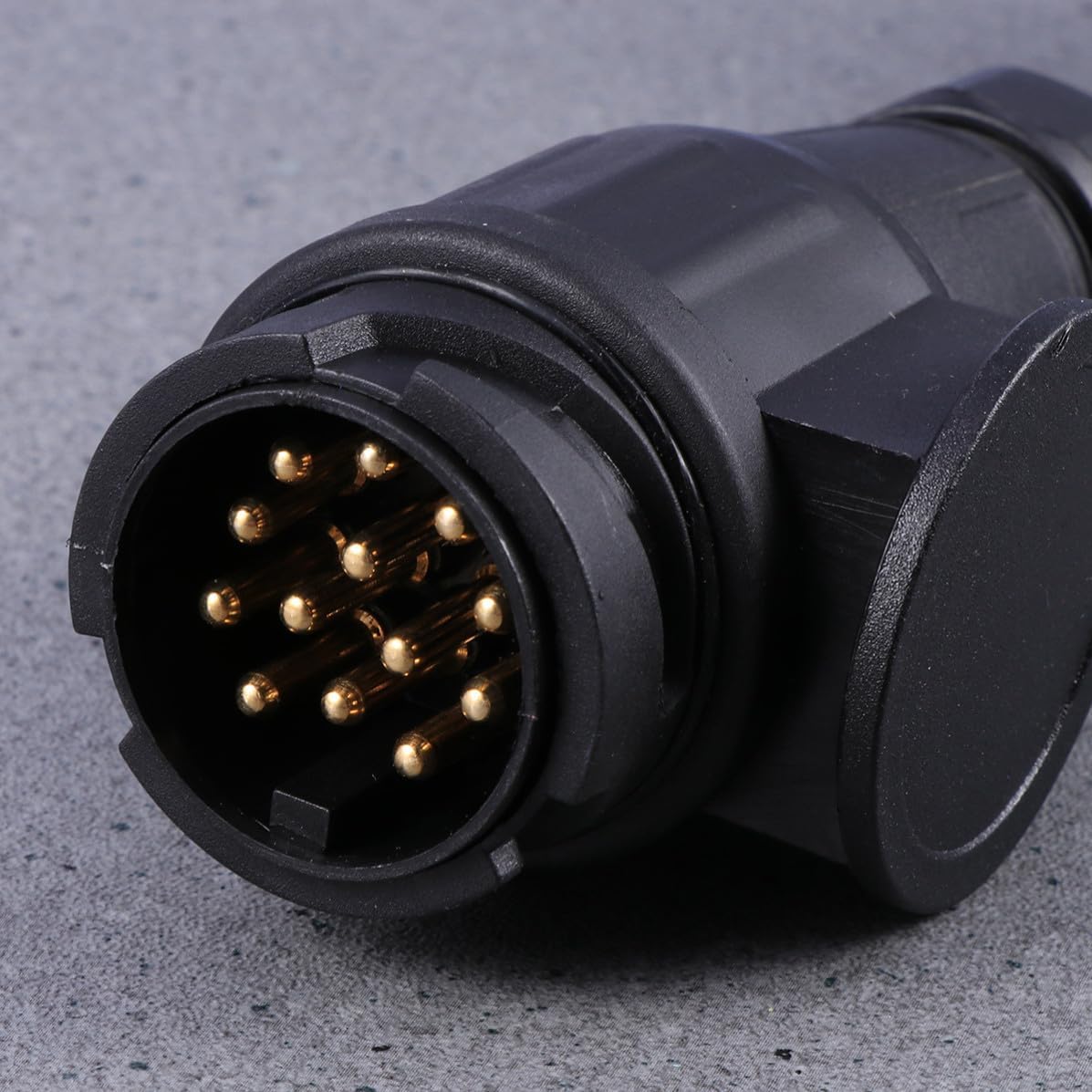 Trailer Plug Spring Coiled Cable 2m Long with Brass Pin