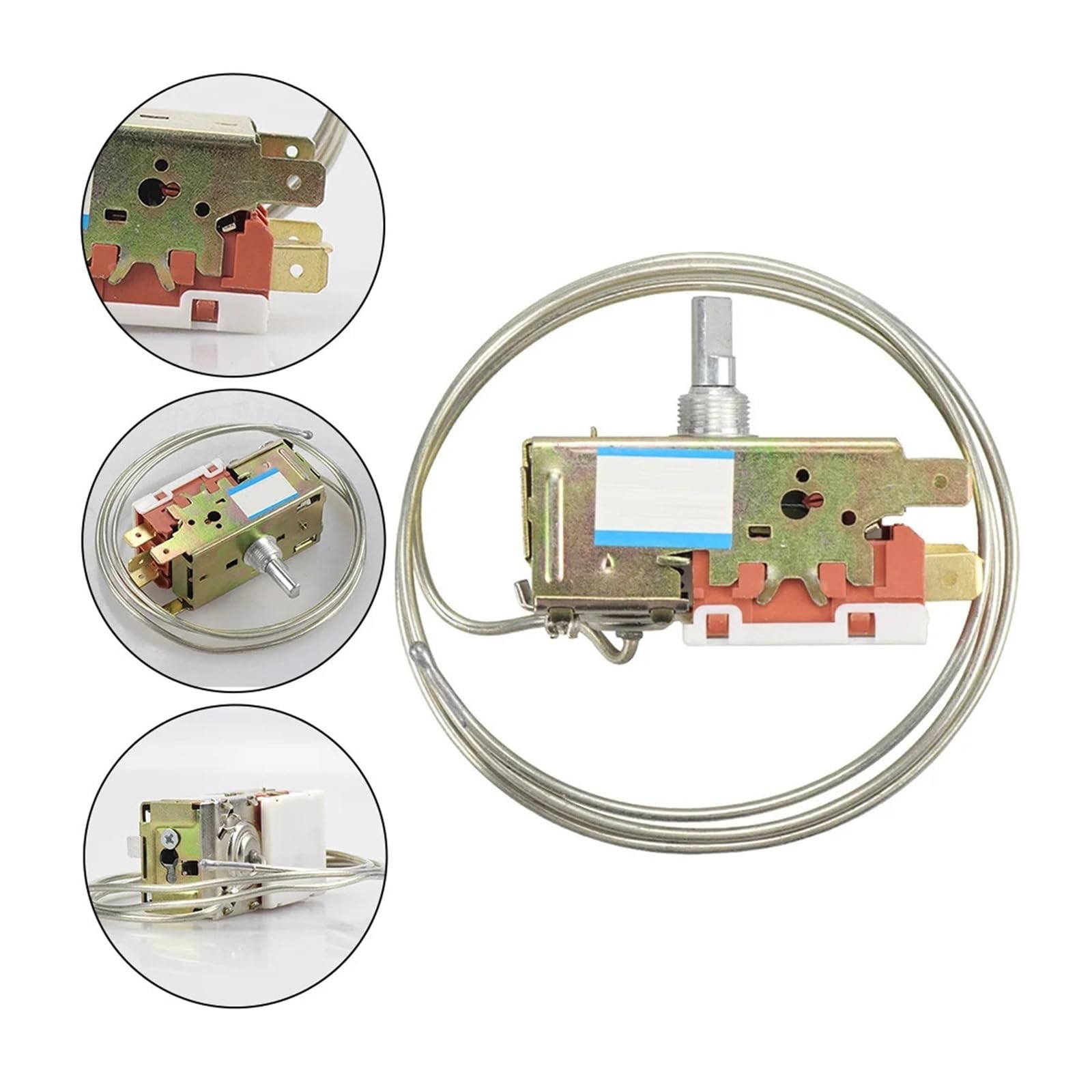 Interruttore Termostato Frigorifero WDF19-K K50/54/59/59E, Compatibile Con Siemens, Compatibile Con Bosch, Con Design Dell'albero A Forma Di D 80 Cm