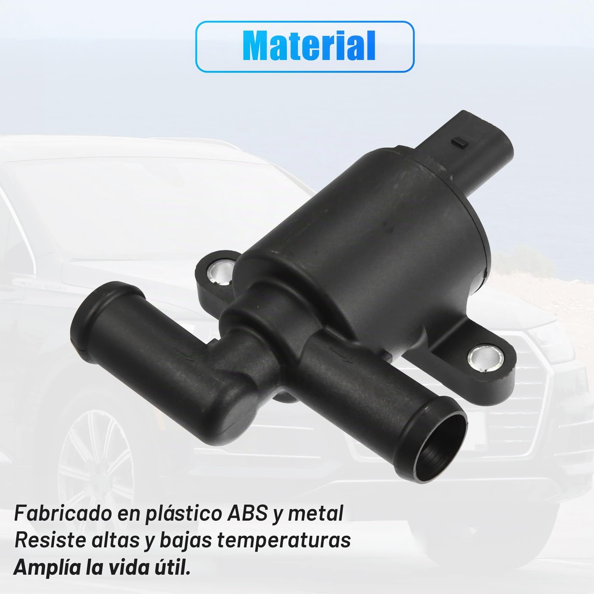 X AUTOHAUX Válvula Solenoide Control Calefacción Para Audi Q7 11-16 1pc | Plástico, Metal, Negro, 11.3X9X4.5Cm, OE: 4H0121671D, Para Audi A6 2005-2016, Para Audi A8 Quattro 2010-2016
