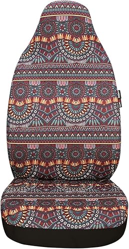 Miniatura 8 de P&J - Manta Baja con respaldo alto, diseño bohemio mágico, cubo integrado, tamaño universal, apto para la mayoría de automóviles, SUV, camiones,