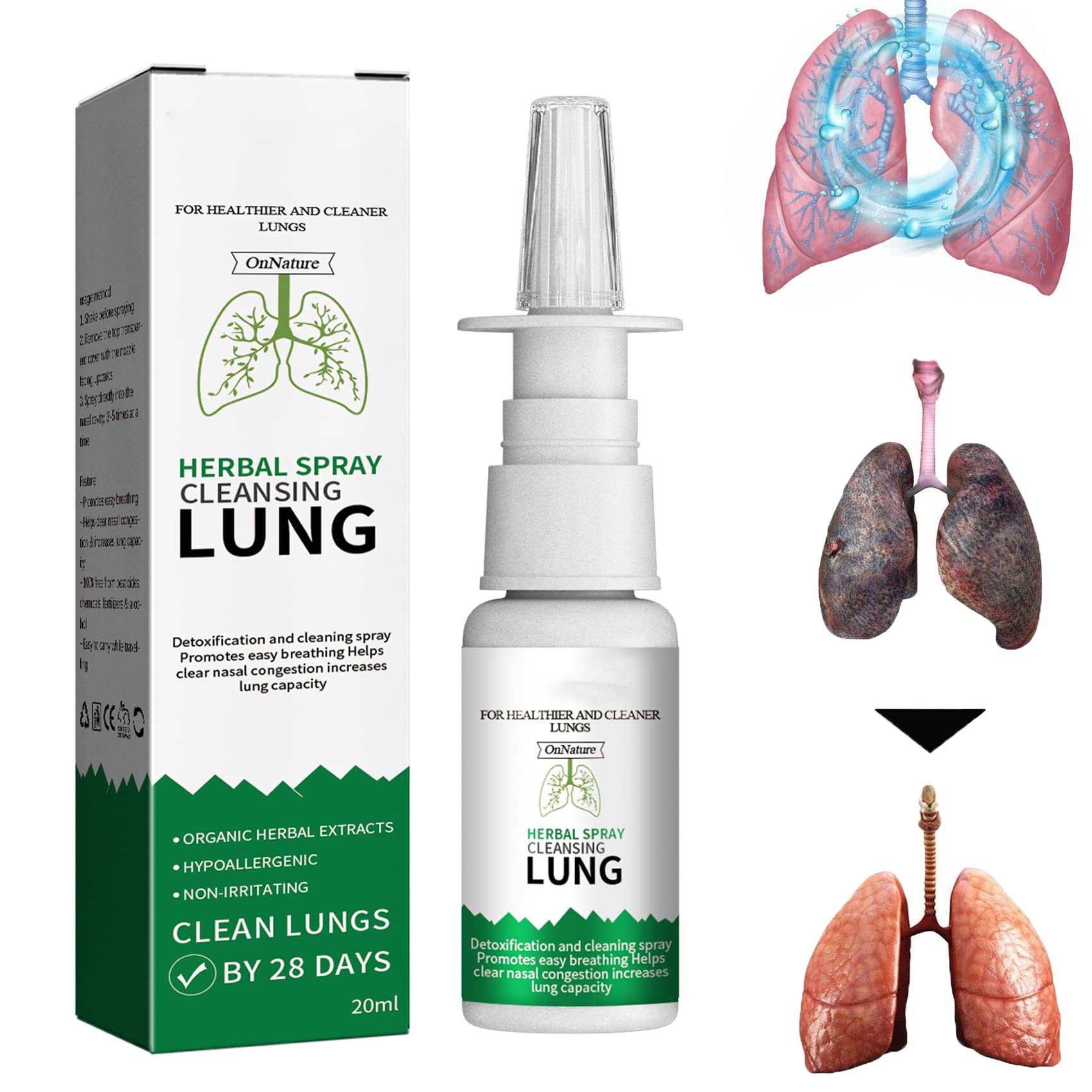 Buy Onnature al Lung Cleanse & Repair Nasal Spray PRO 20ml al Lung Cleanse & Repair Nasal