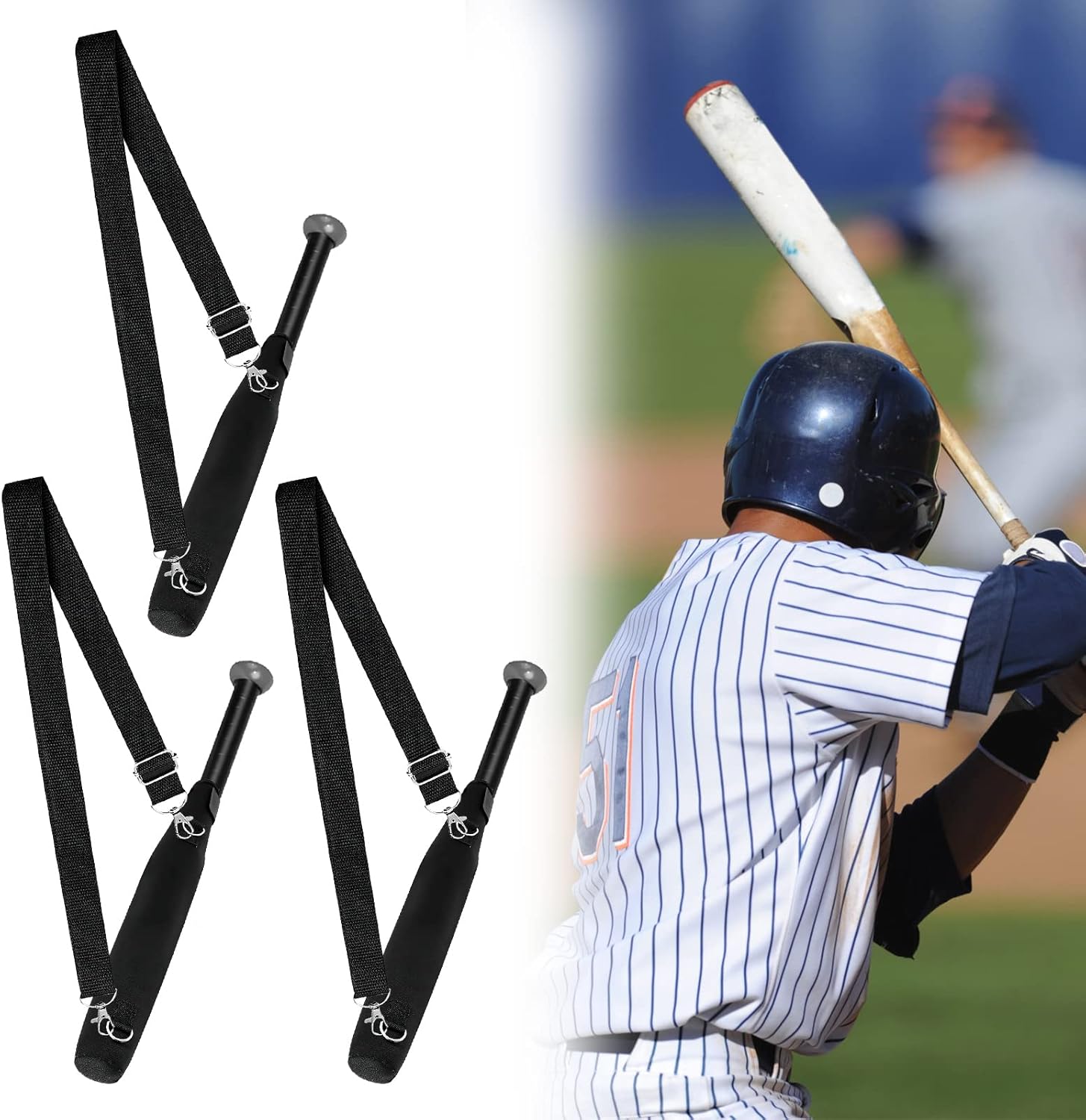 Baseball Bat Sleeve Bat Warmer 3 PCS Adjustable Strap Bat