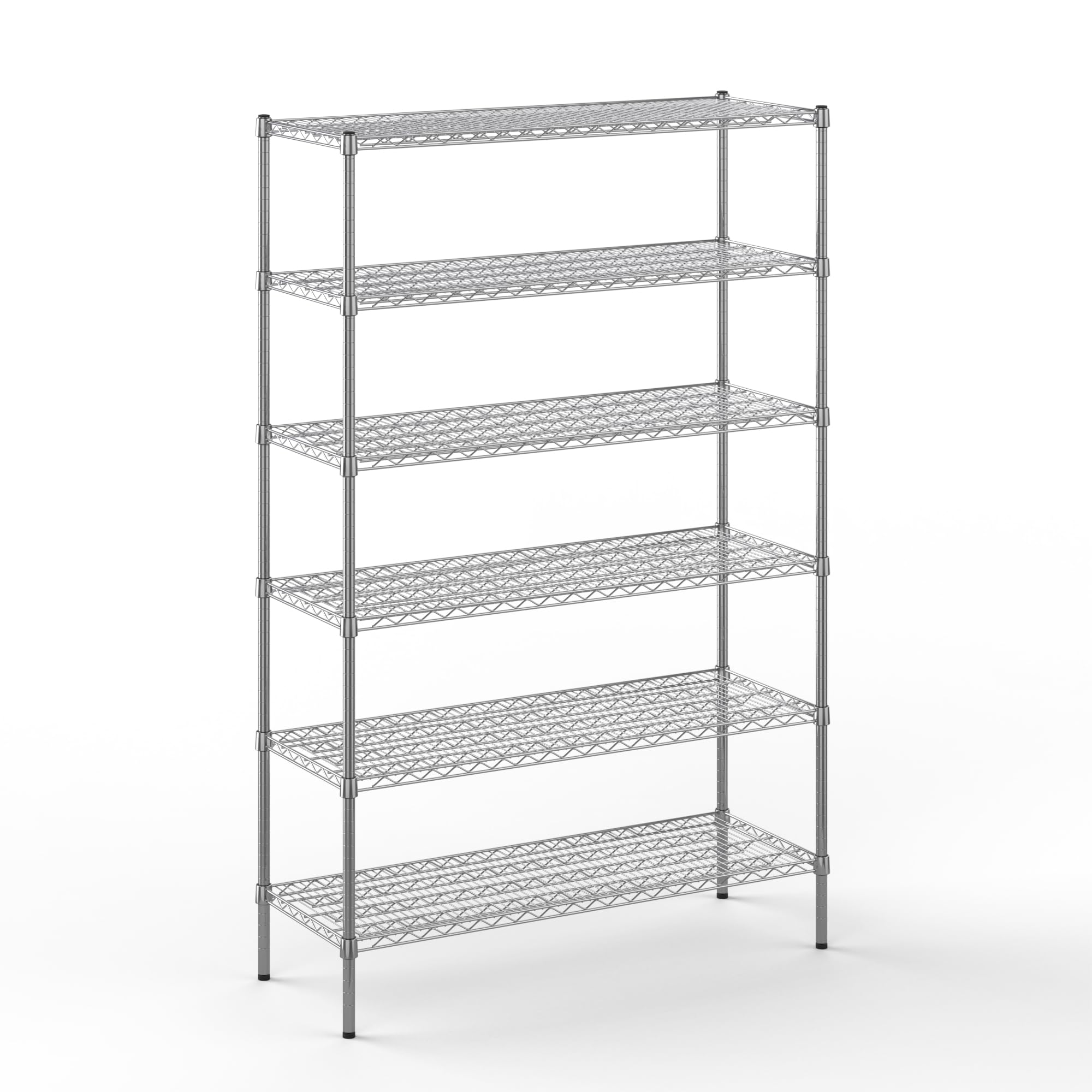 18" Deep x 48" Wide x 74" Height Wire Shelving Kit | 6-Tier | NSF Commercial Storage Rack Unit