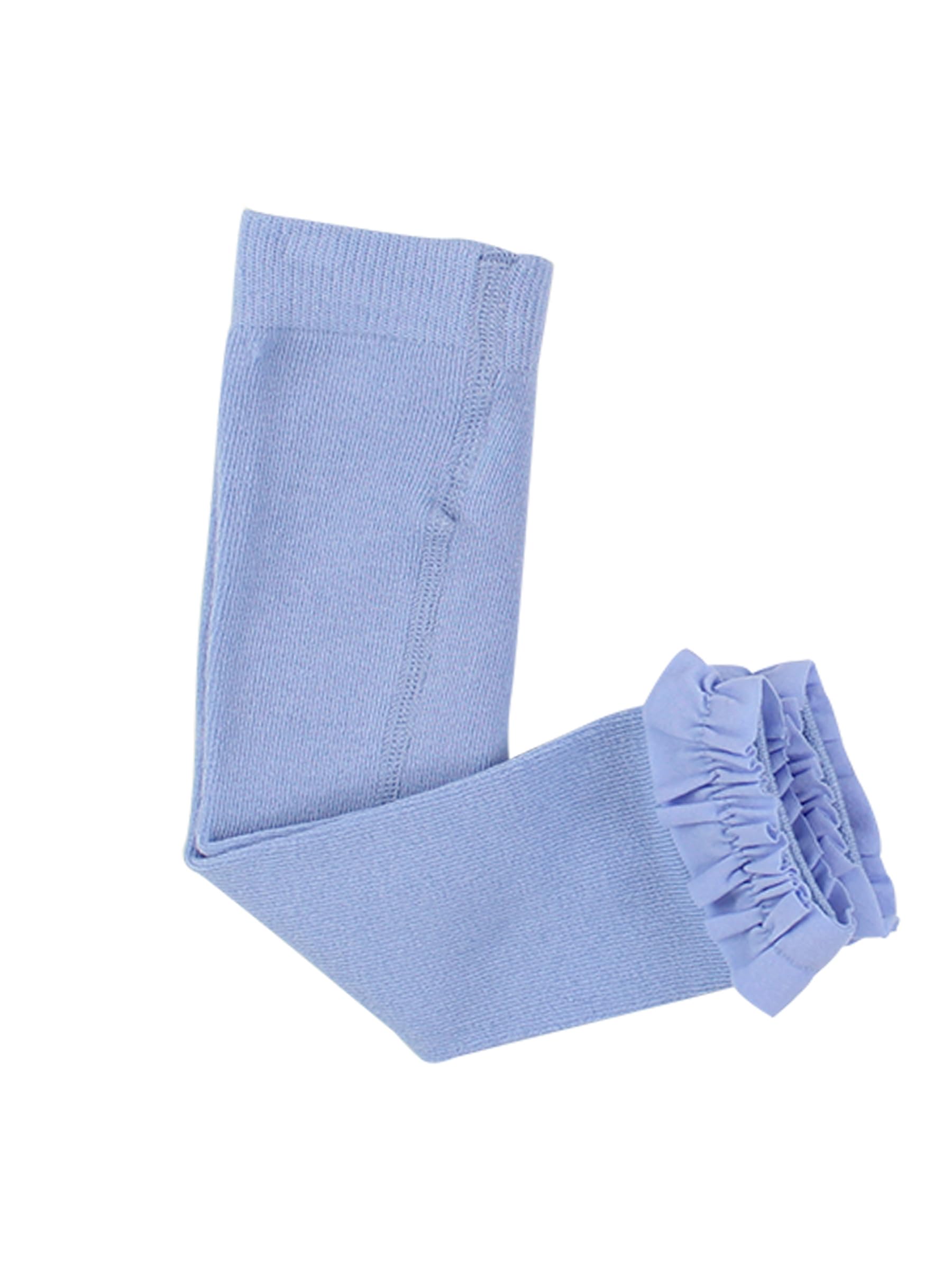 RuffleButts Baby/Toddler Girls Footless Ruffled Tights - Periwinkle Blue, 12-24m