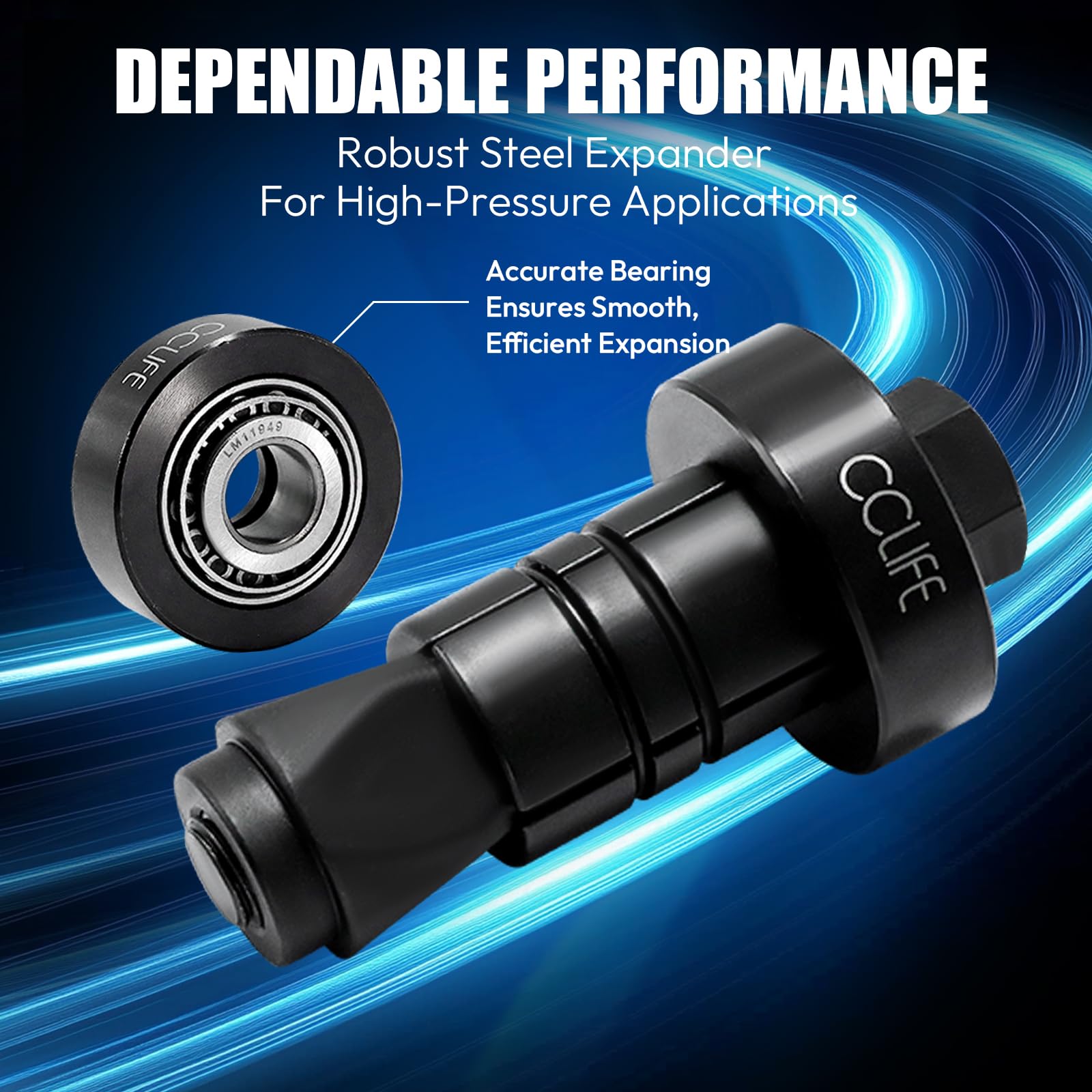 CCLIFE Auspuffrohr-Expander 7-TLG 1-5/8" bis 4-1/4" Zoll Professional Rohrspreizer für Endrohre, Schalldämpfer und Automotive Anwendungen