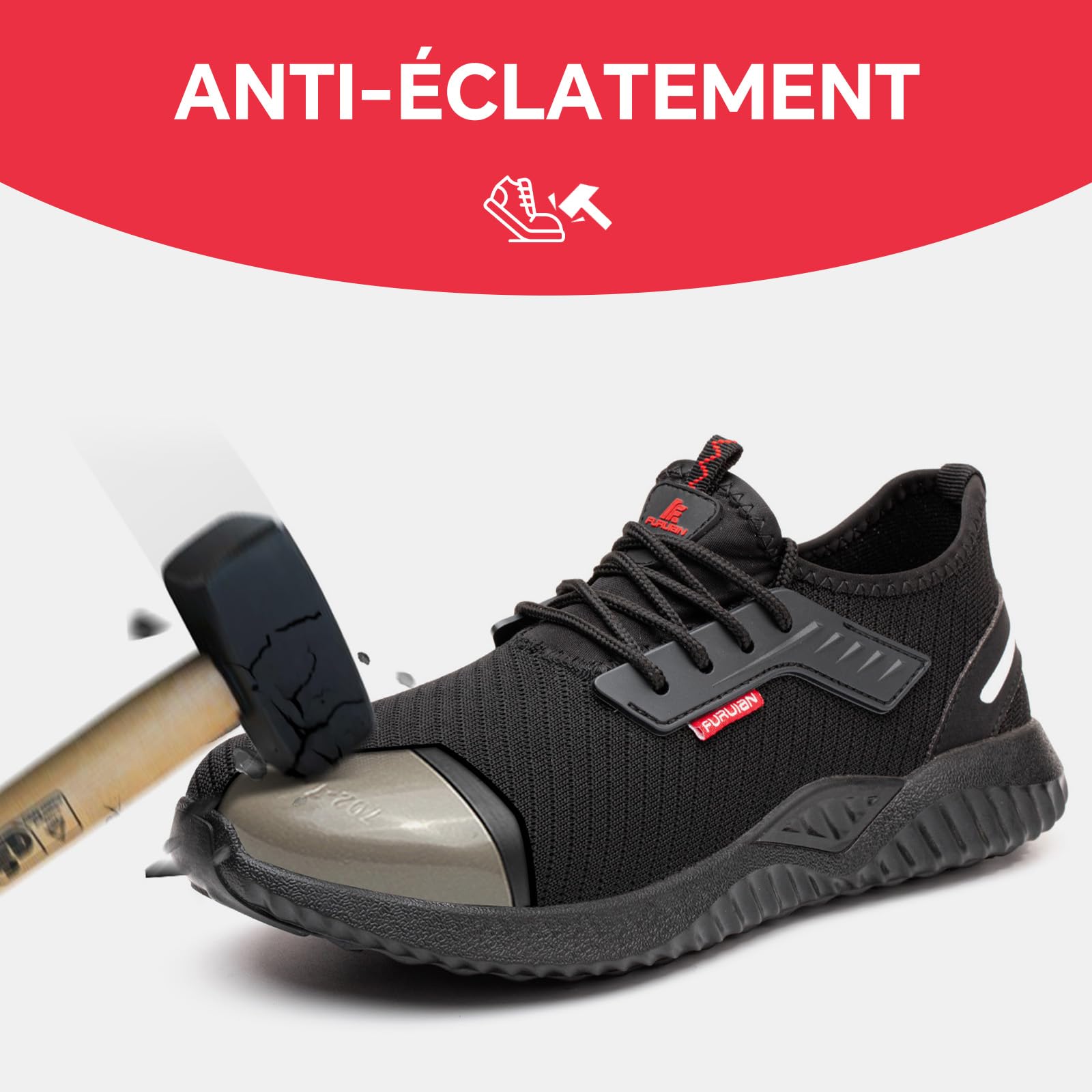 Furuian Chaussures de Sécurité Hommes Femmes Légère Basket de Securite Chaussure de Travail