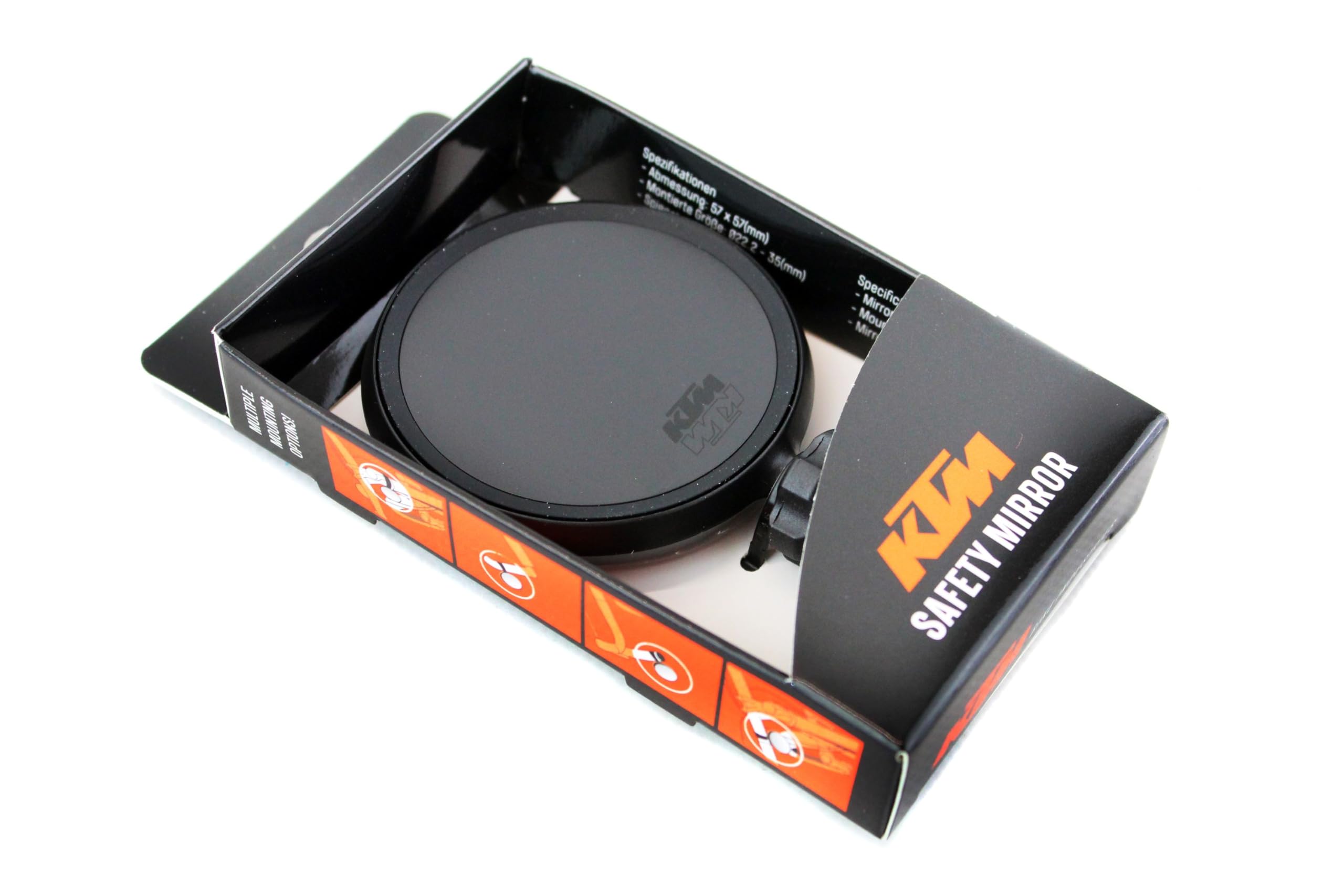 KTM bicycle mirror 360° rubber ring clamo safety mirror 58x58mm Sports & Outdoors