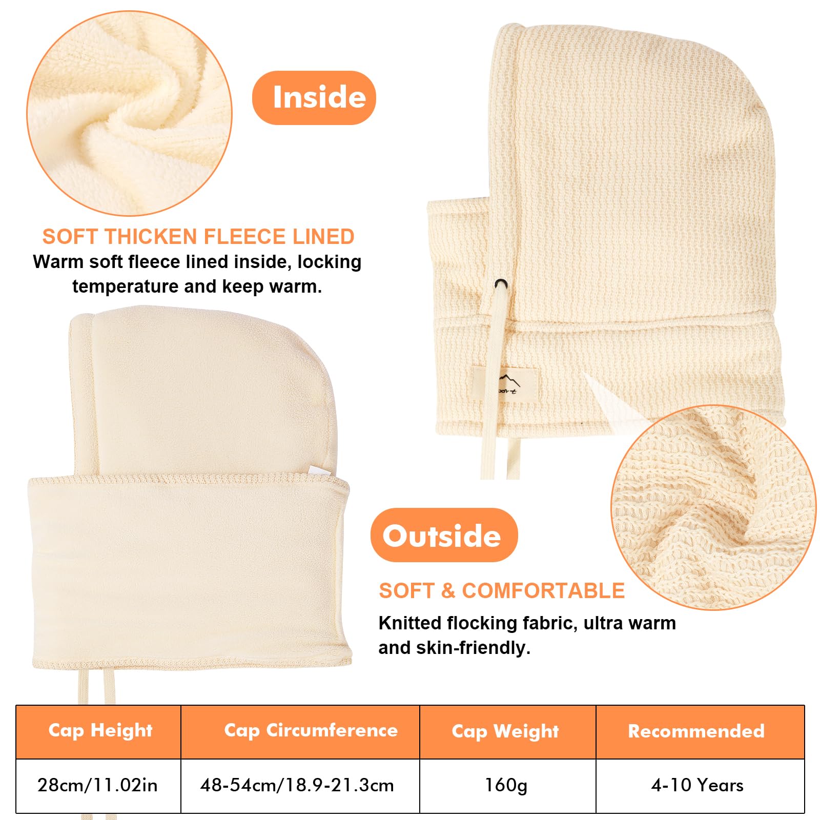 Pasamontañas Térmico Invierno Niños 4-10 años, Multifuncional Cálido Prueba de Viento Máscara De Esquí Ciclismo, Sombreros Gorro de punto Forro Polar Calentador de Cuello, Mascarilla Niños Niñas