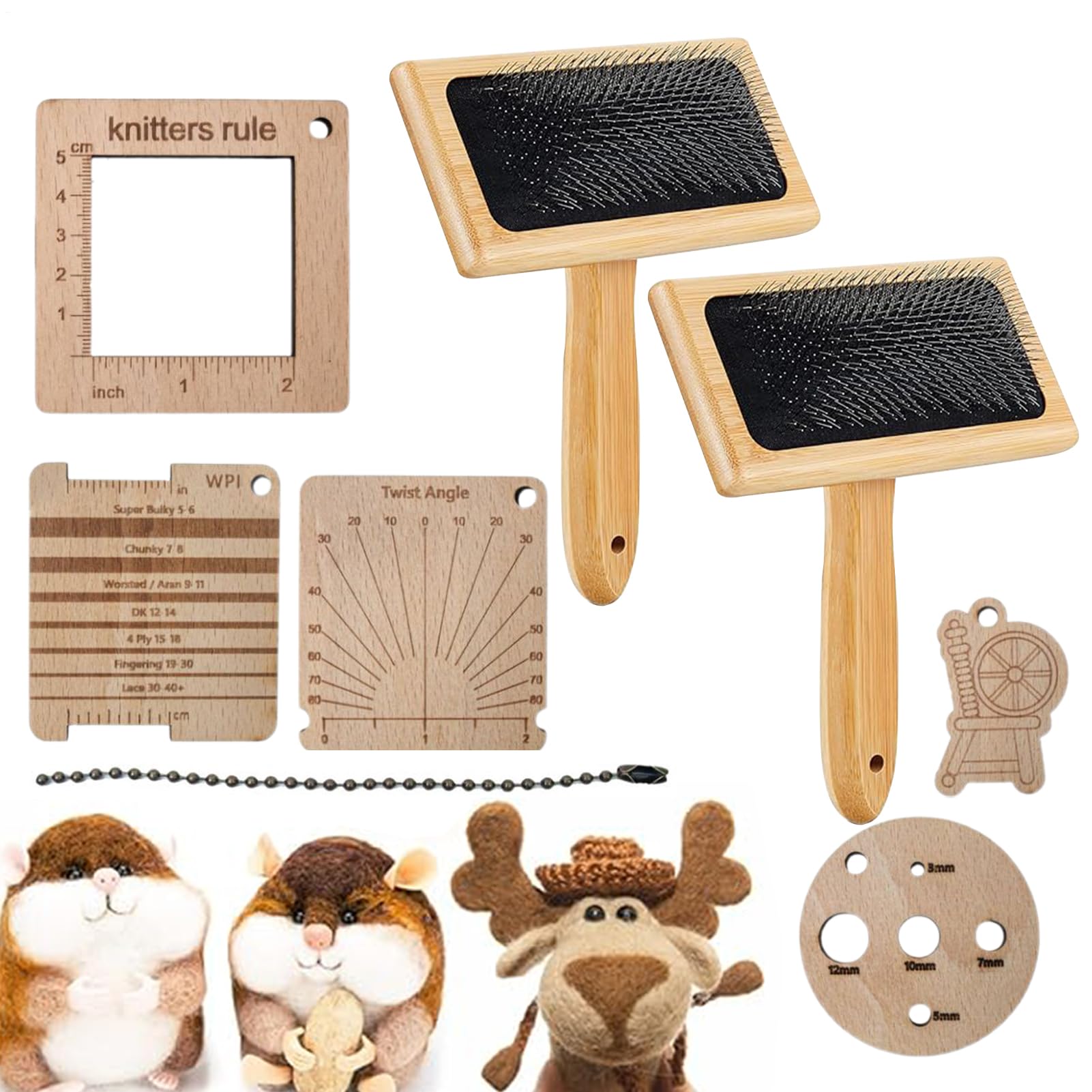Brosse à carder la laine Ouvre-Fibre Multifonction Ergonomique À Peignage