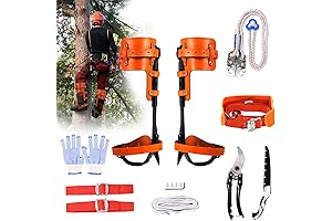 Upgraded Tree Climbing Gear with 45# Steel Tree Climbing Spikes for Logging,...
