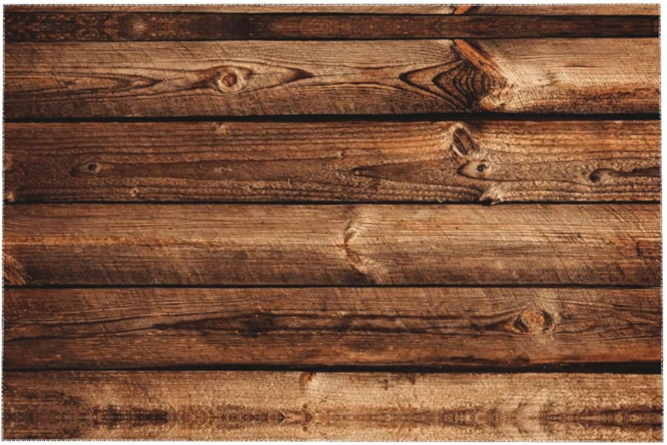 Tovaglia Antimacchia 300x140 cm Rettangolare Tavola di Legno D'epoca Tovaglie Impermeabile 3 Metri Copritavolo Poliestere Protezione Tavolo Tema Del Paese, per Feste (12-14 Posti) a/3708
