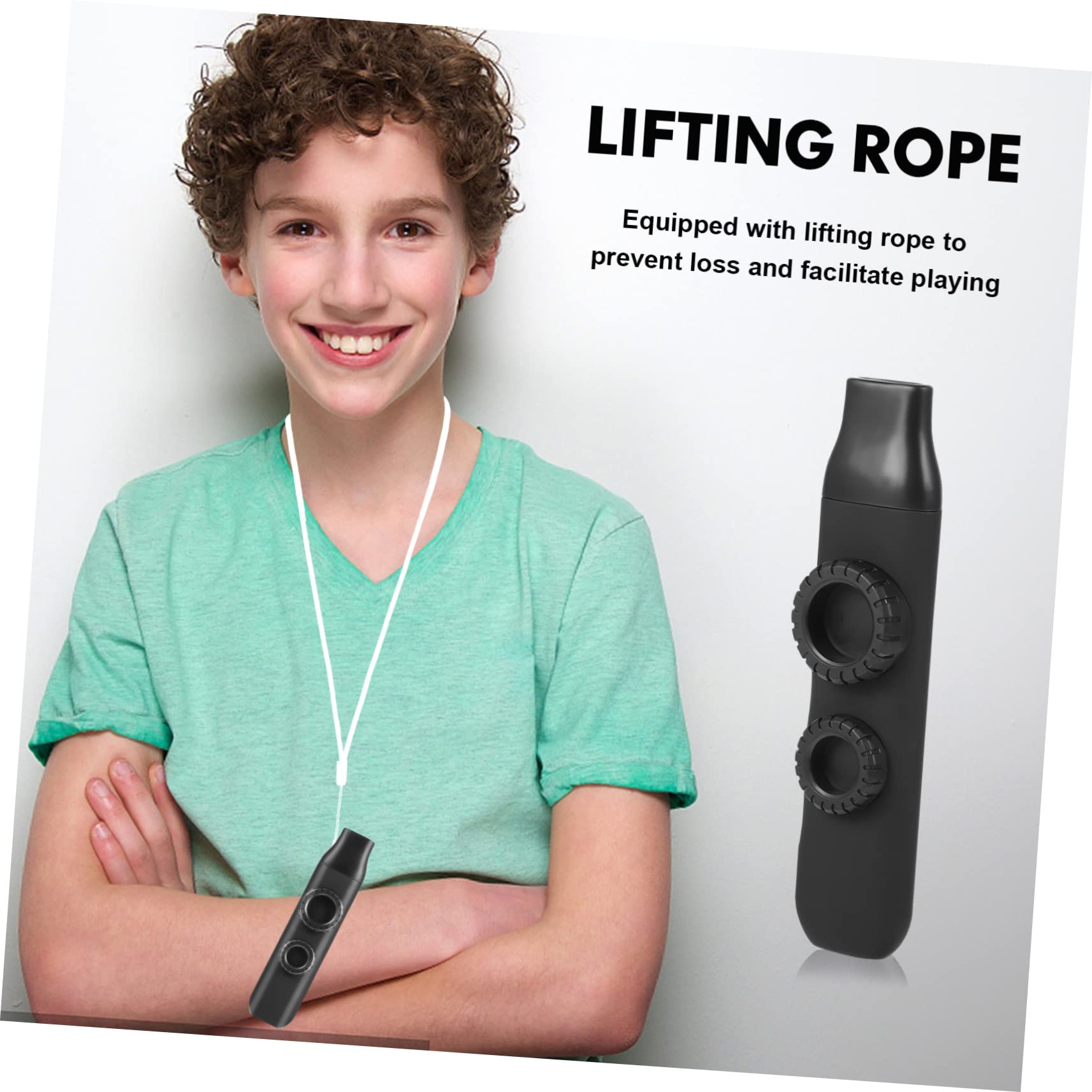 GOOHOCHY 4pcs Dual Tone Hole Kazoo Kazoo Instrument for Boys and Girls/students/adults Double Flute Holes Replacement Membranes Lanyard