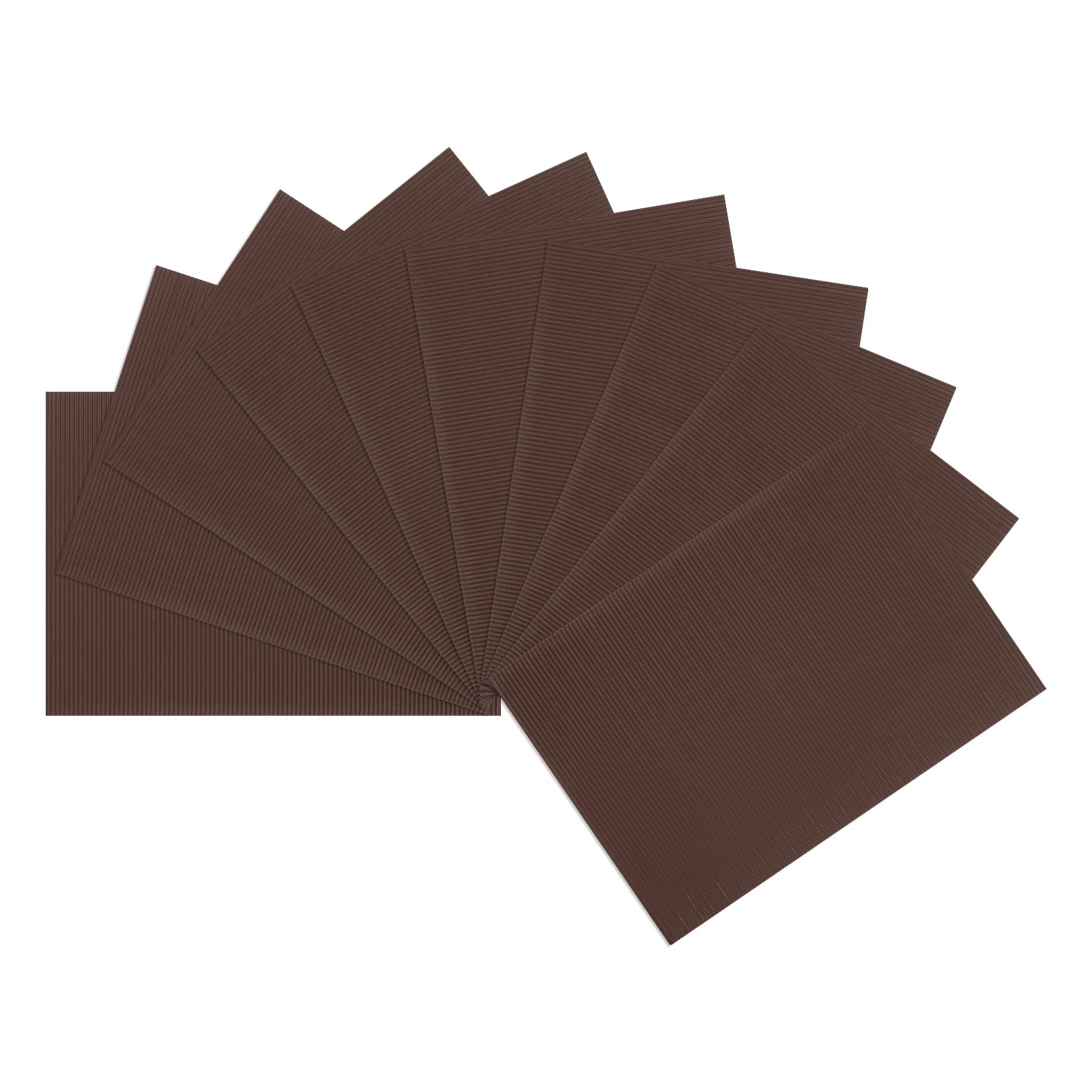 uxcell 10pcs Corrugated Cardboard Paper Sheets,Coffee,14 inch x 10inch,for Craft and DIY Projects