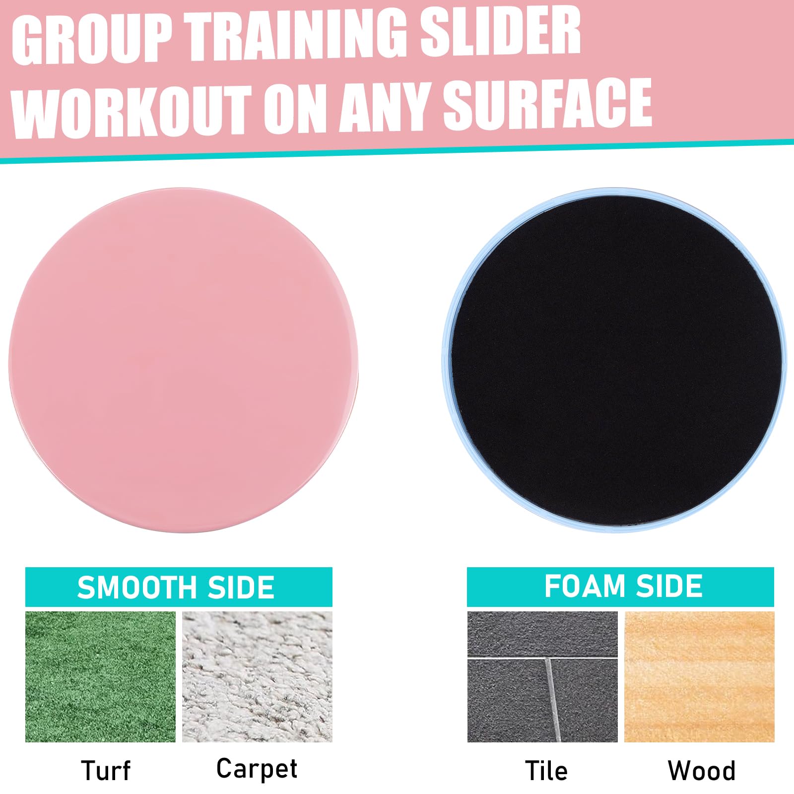 20 Stück Core Slider, doppelseitige Gleitscheiben, Übungsgleitscheibe, Fitness, Core Slider, Sport, Workout-Ausrüstung für Bauch, Heimübungen zur Stärkung von Rumpf, Gesäß, Bauch