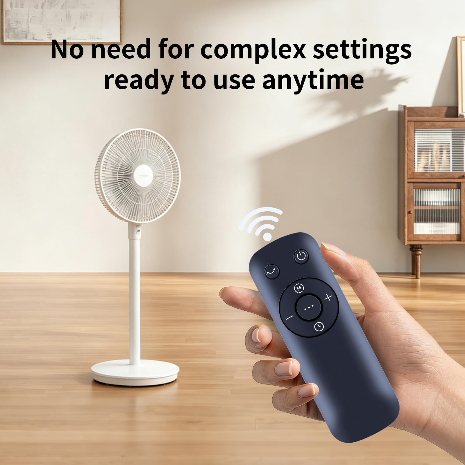 Telecomando di ricambio compatibile con PELONIS Pedestal Fan PFS71R023PBUK, Midea MTF17JRBUK, Pro Breeze, Rowenta MEDION Hurricane DREO Fan