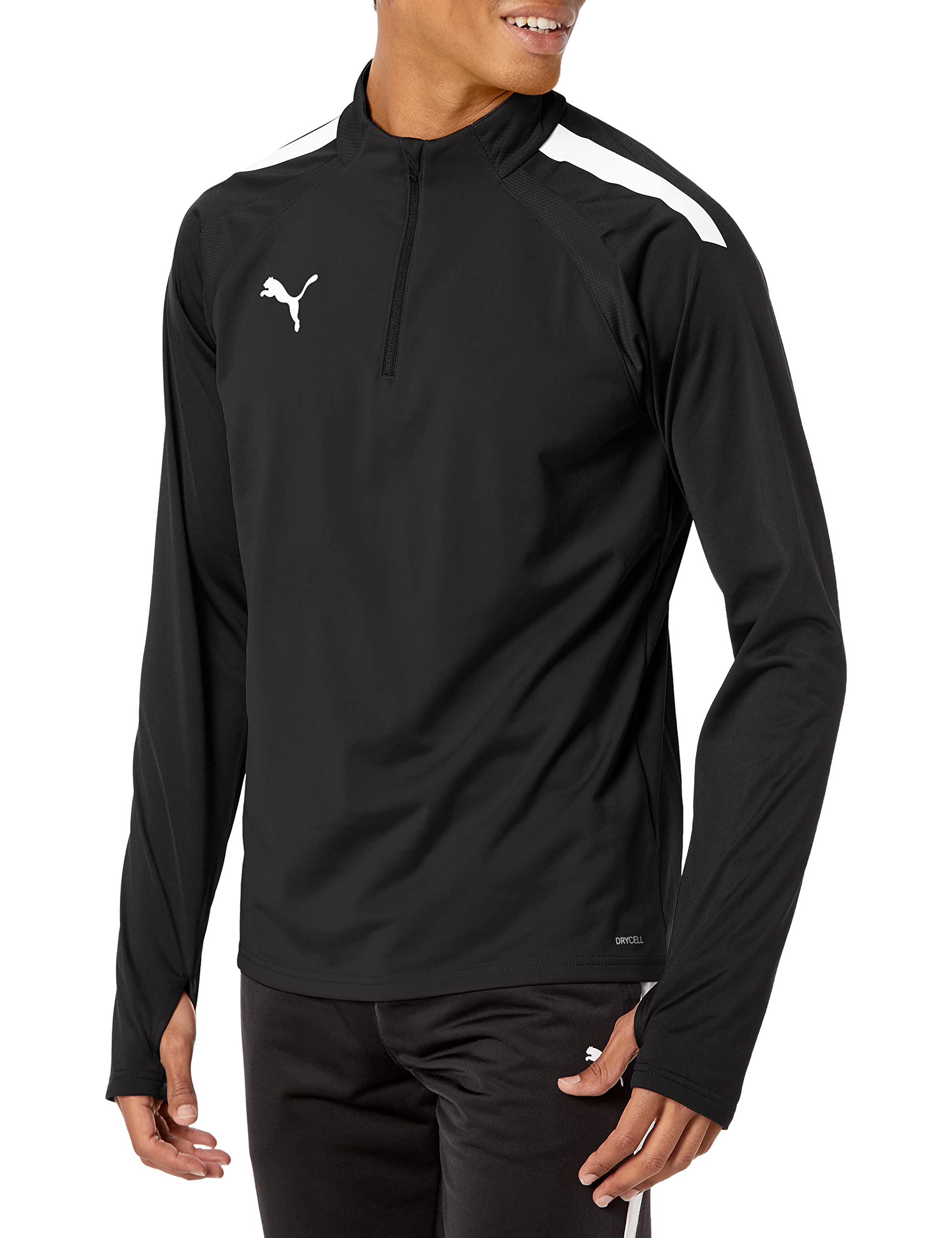 Mens Teamliga 14 Zip Mock Neck Long Sleeve Soccer Cleats - Black, Green