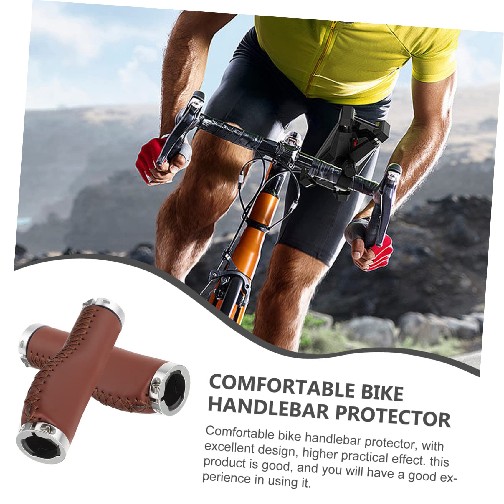 UPKOCH Manopole Antiscivolo per Bici Maniglie Ergonomiche per Manubrio Mountain Bike Impugnature Comfort con Assorbimento Shock E Flessibilità