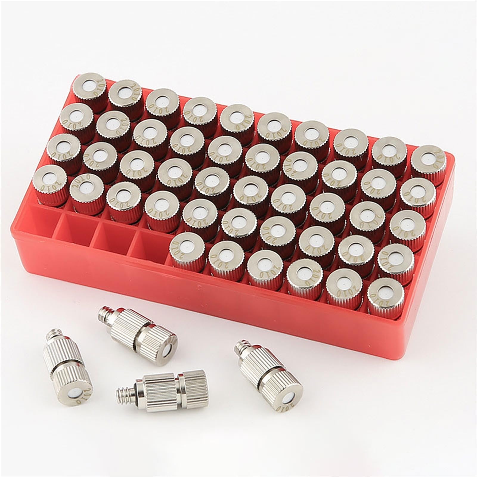 MGNSJGYXN High Pressure Atomizer Nozzle for Outdoor Cooling System, Mister Nozzle Fog Nozzles for Garden, Landscaping, 10/24 UNC(60pcs,0.15mm)
