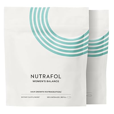 Nutrafol Women's Balance Hair Growth Supplements, Ages 45 and Up, Clinically Proven for Visibly Thicker Hair and Scalp Coverage, Dermatologist Recommended - 1 Month Supply