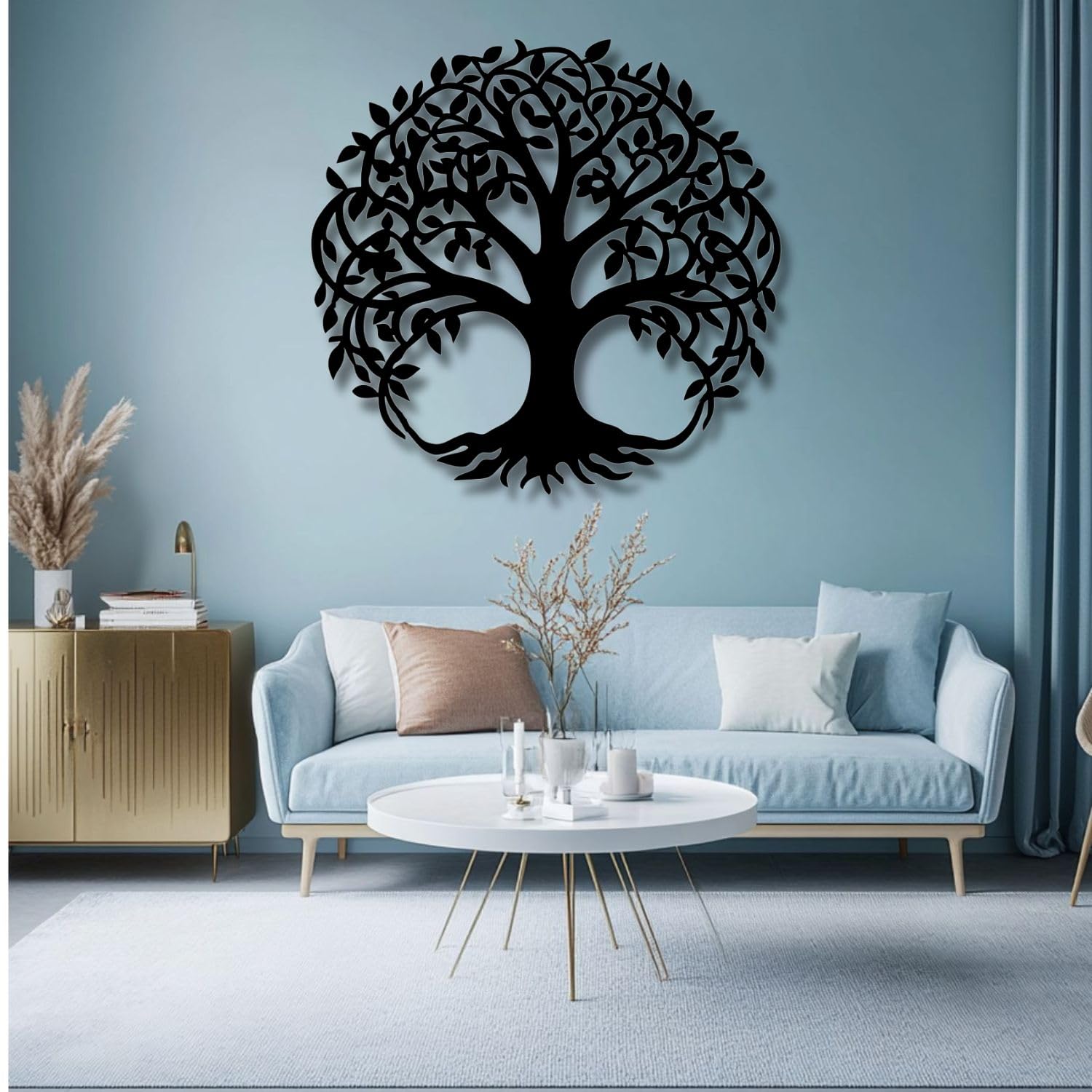 Décoration murale métal minimaliste moderne pour habiller un grand mur