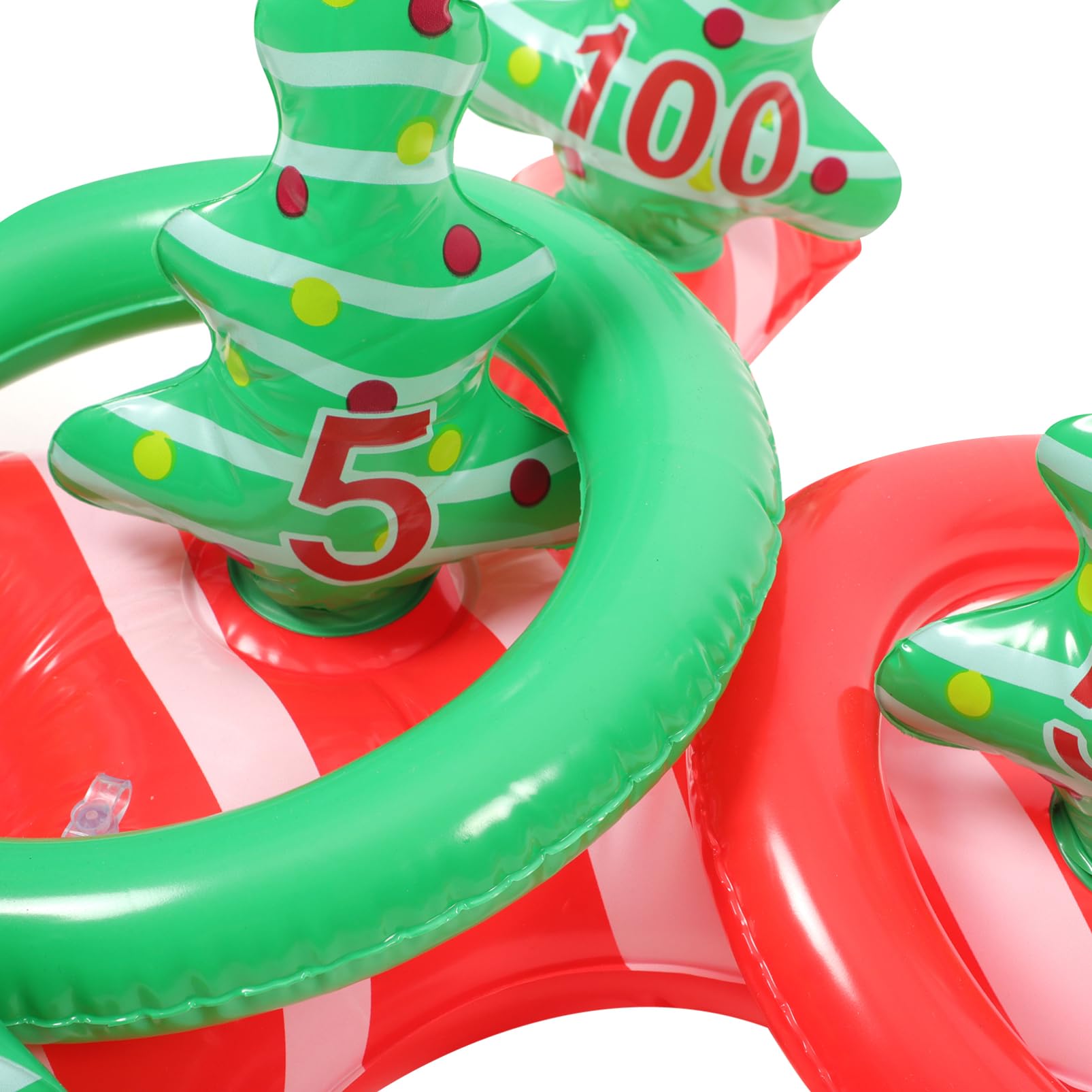 Garneck Easy to Use Inflatable Christmas Tree Ring Toss Game Fun Party Props for Christmas Birthday Celebrations and More