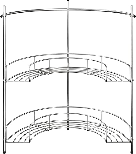 Miniatura 7 de Organizador de fregadero de pedestal, estante compacto para debajo del fregadero con 2 estantes de almacenamiento y soporte para toallas,