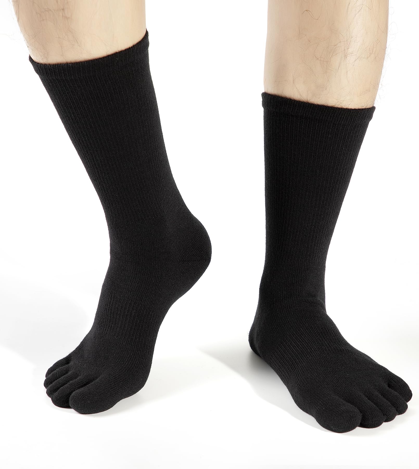 Coolmax - Calcetines de punta para mujeres y hombres, invisibles de corte bajo, alto rendimiento, 5 dedos, para correr, atlético, paquete de 3