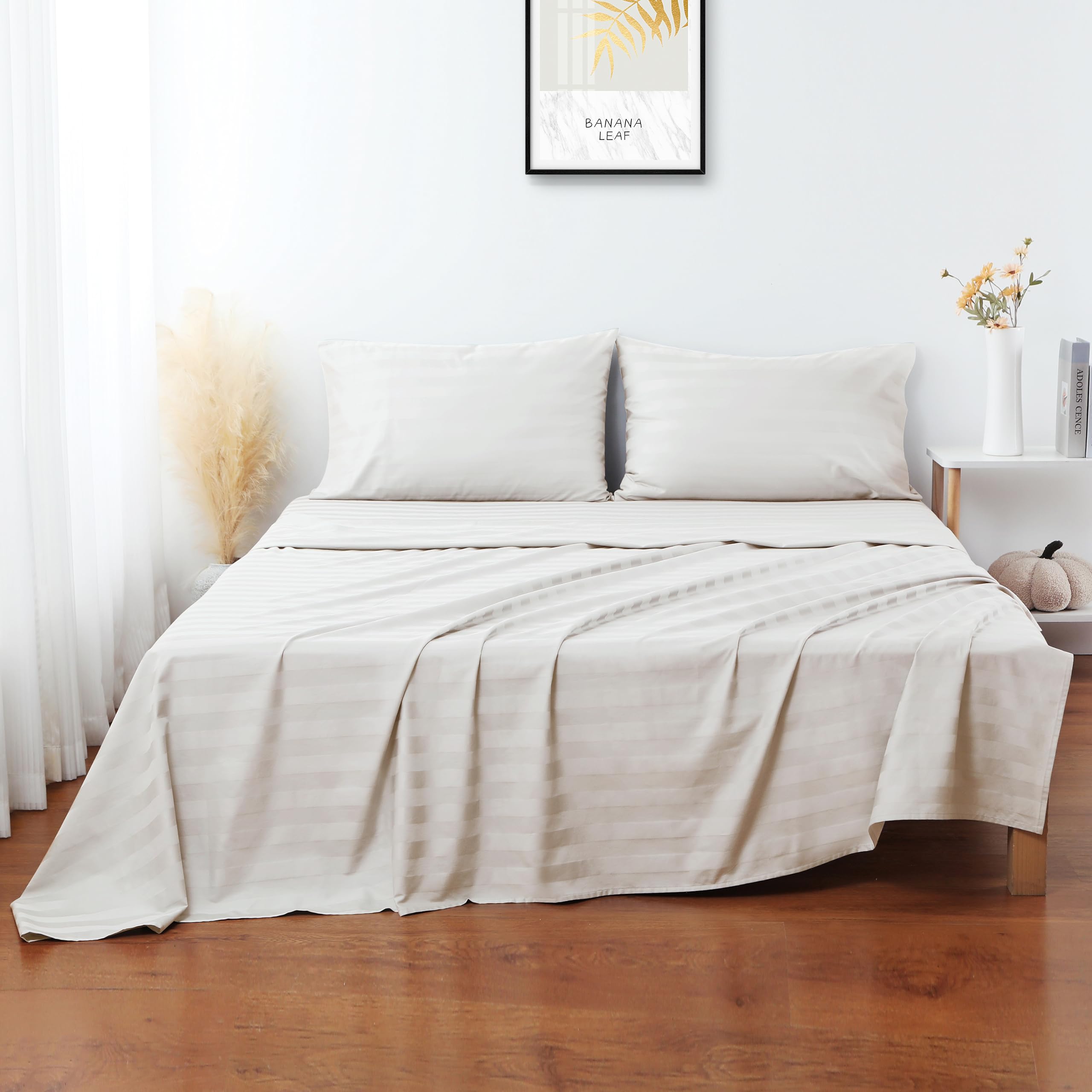 Drap plat uniquement King Size, 100 % coton égyptien 400 fils au pouce carré, infroissable, résistant à la décoloration et aux taches (bleu marine, très grand lit Drap plat uniquement King Size, 100 % coton égyptien 400 fils au pouce carré, infroissable, résistant à la décoloration et aux taches (bleu marine, très grand lit