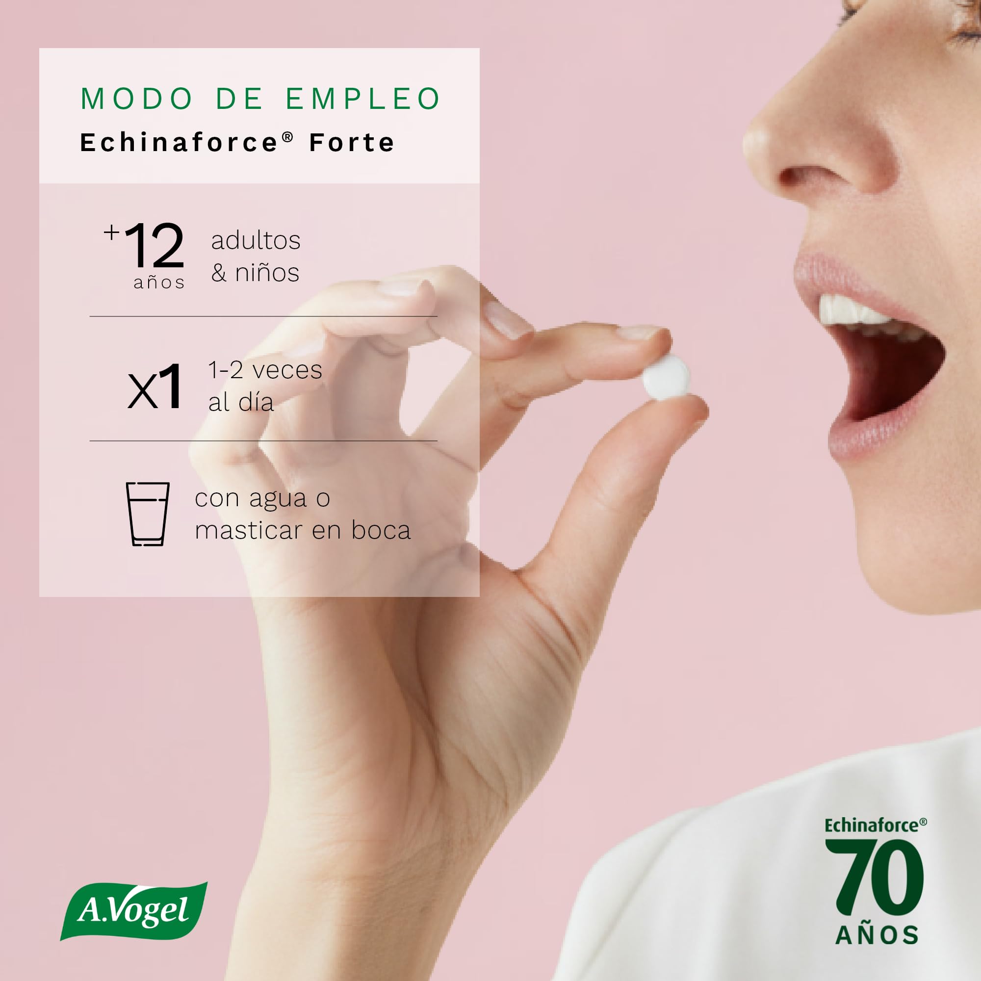 A.Vogel Echinaforce Forte, Apoyo tu Sistema Inmune, Extracto de Planta Fresca, Echinacea Purpurea, Cultivo Biológico Certificado, 30 comprimidos