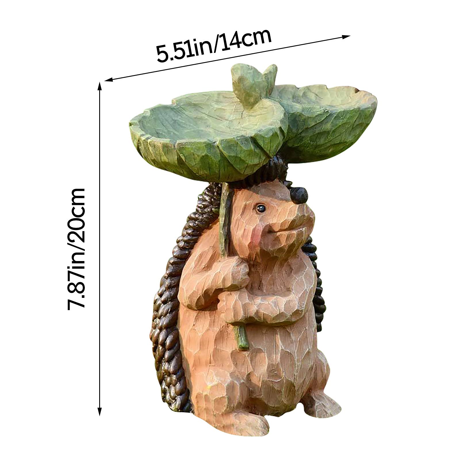 JINTAO Birdbath figurka zwierzęcia, poidło dla ptaków, do ogrodu, dekoracyjne poidło z żywicy poliestrowej, dozownik karmy dla ptaków, do ogrodu (C)