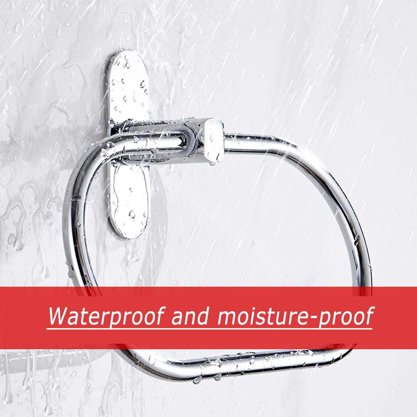 Toallero Adhesivo Adhesivo Fuerte Toalleros de Aro,Toalleros de Baño sin Taladro,Colgador Toalla Baño de Acero Inoxidable,Toallero Adhesivo